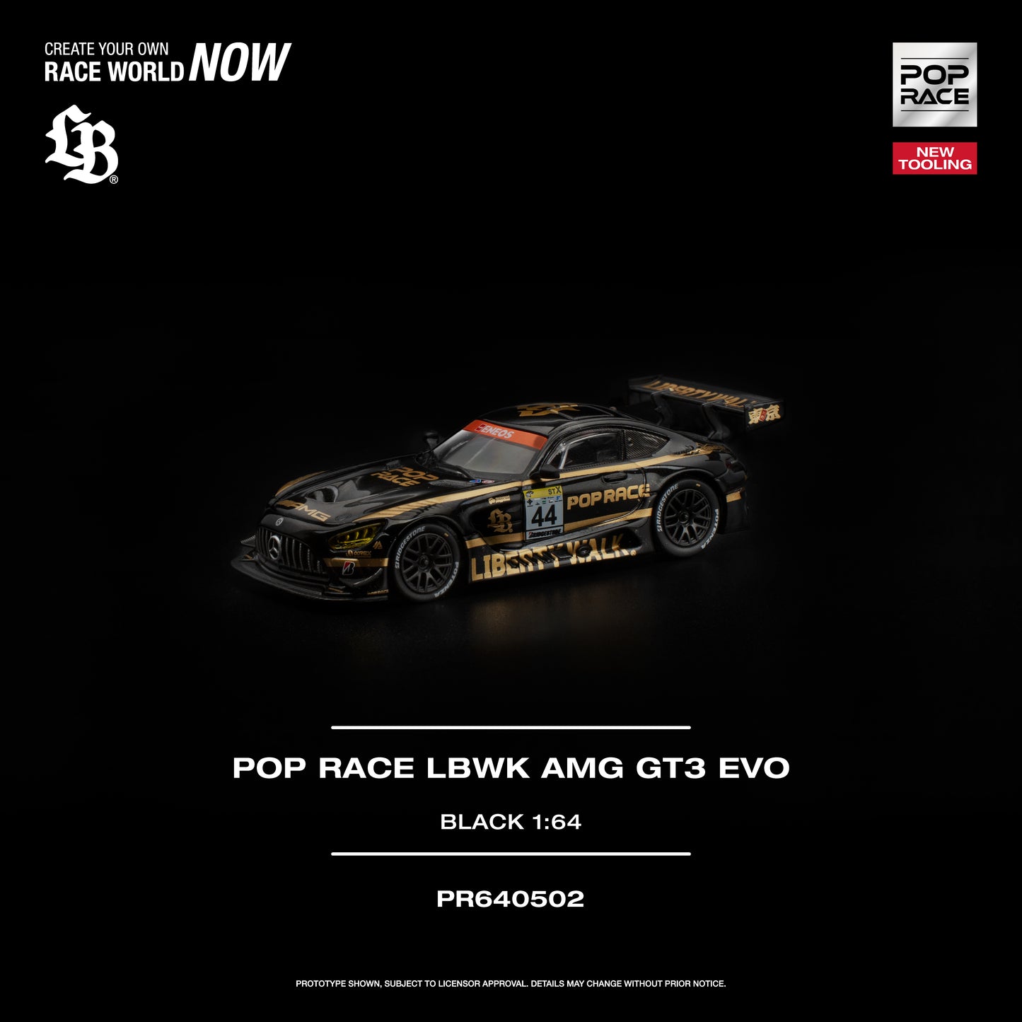 Pop Race - Pre-Order - LBWK Set - Truck, AMG GT3 EVO & Race Crew - PR640502 / PR64557 / PR64567