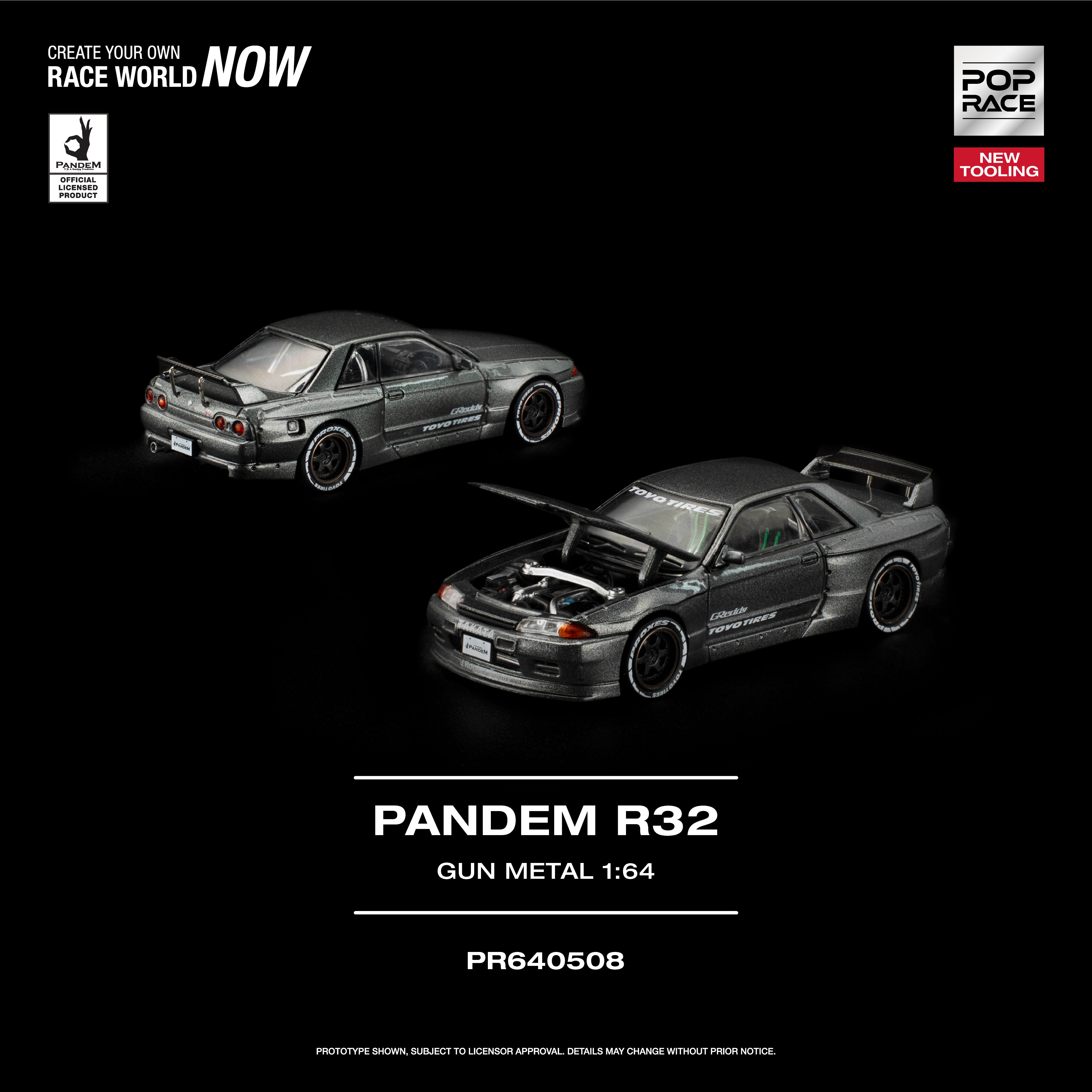 Pop Race - Pre-Order - Pandem R32, Gun Metal - PR640508