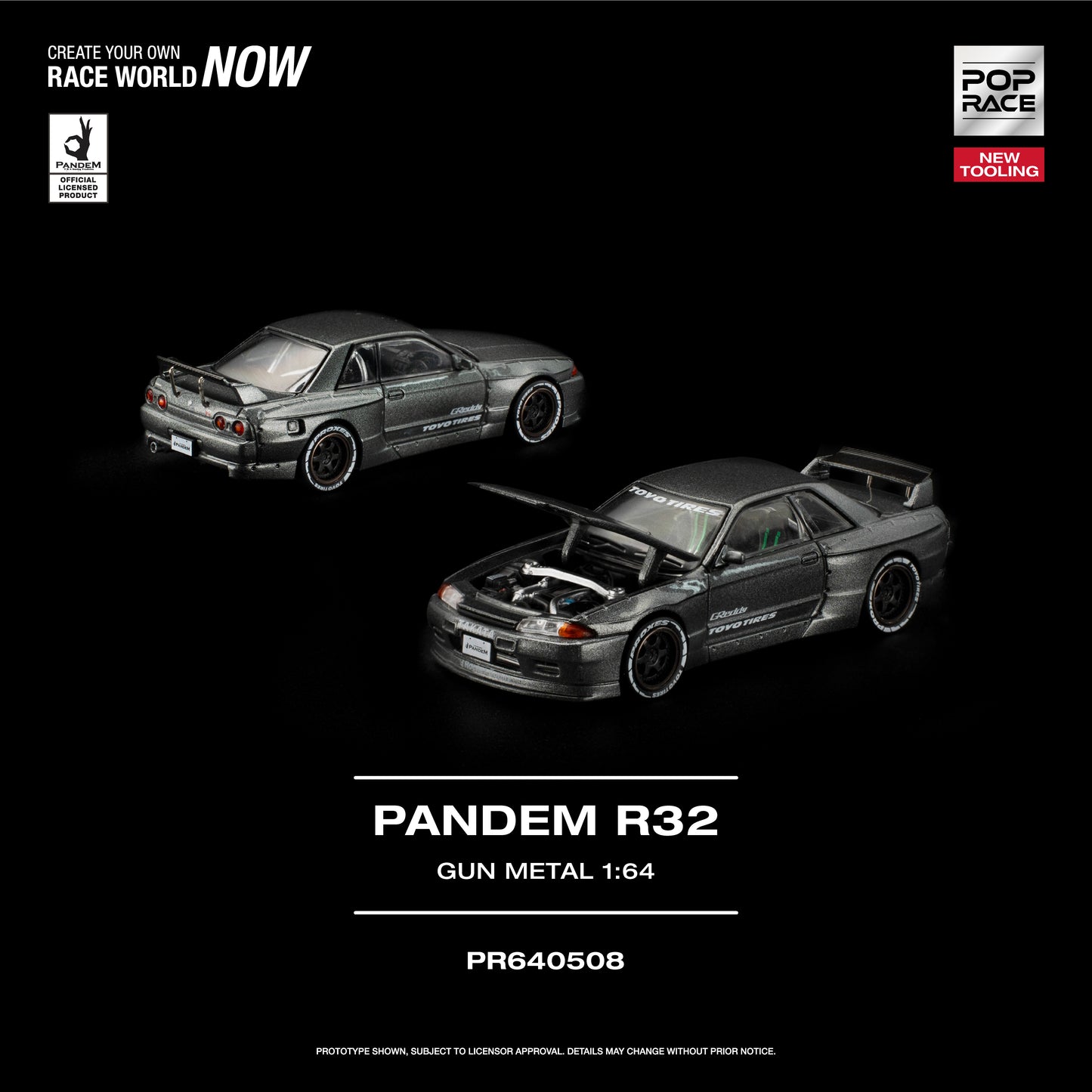 Pop Race - Pre-Order - Pandem R32, Gun Metal - PR640508