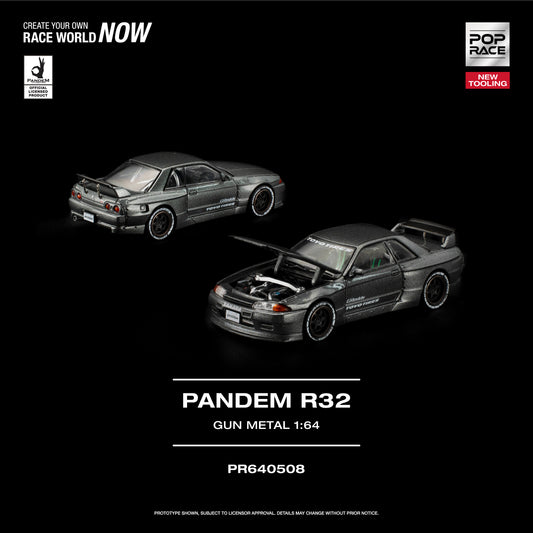 Pop Race - Pre-Order - Pandem R32, Gun Metal - PR640508