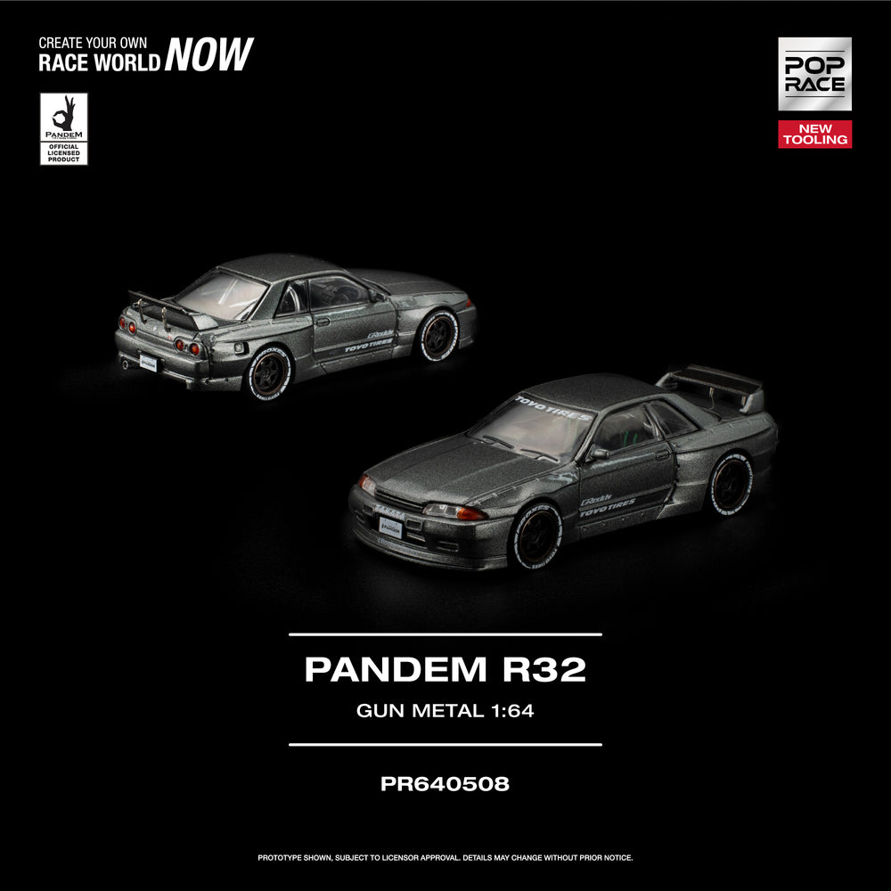 Pop Race - Pre-Order - Pandem R32, Gun Metal - PR640508