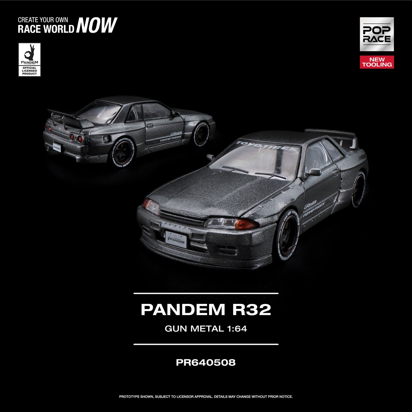 Pop Race - Pre-Order - Pandem R32, Gun Metal - PR640508