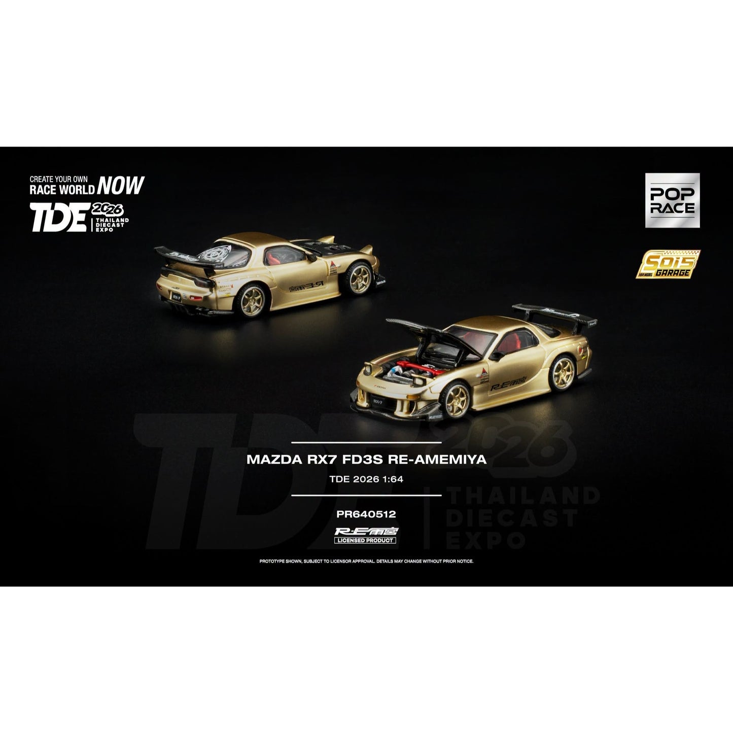 Pop Race - Pre-Order - MAZDA RX7 FD3S RE-AMEMIYA - THAILAND DIECAST EXPO 2026 - PR640512