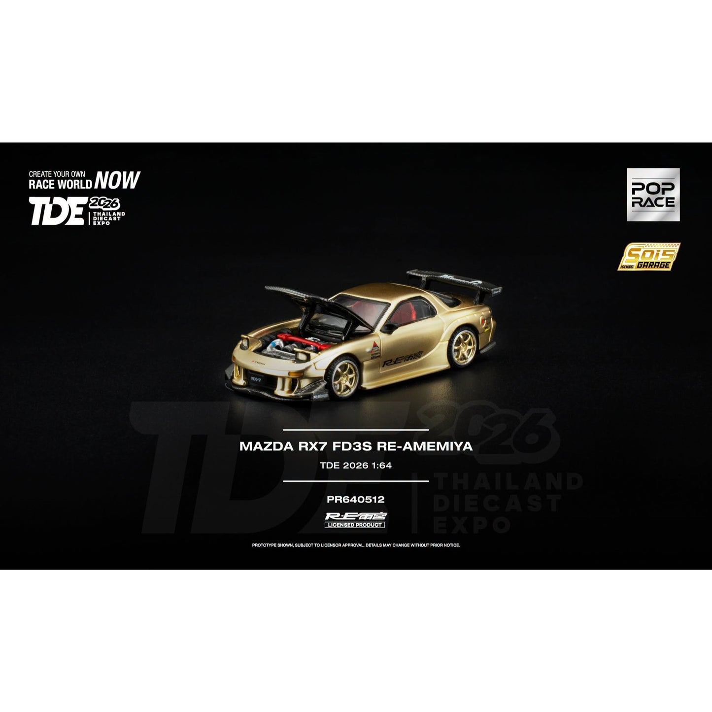 Pop Race - Pre-Order - MAZDA RX7 FD3S RE-AMEMIYA - THAILAND DIECAST EXPO 2026 - PR640512