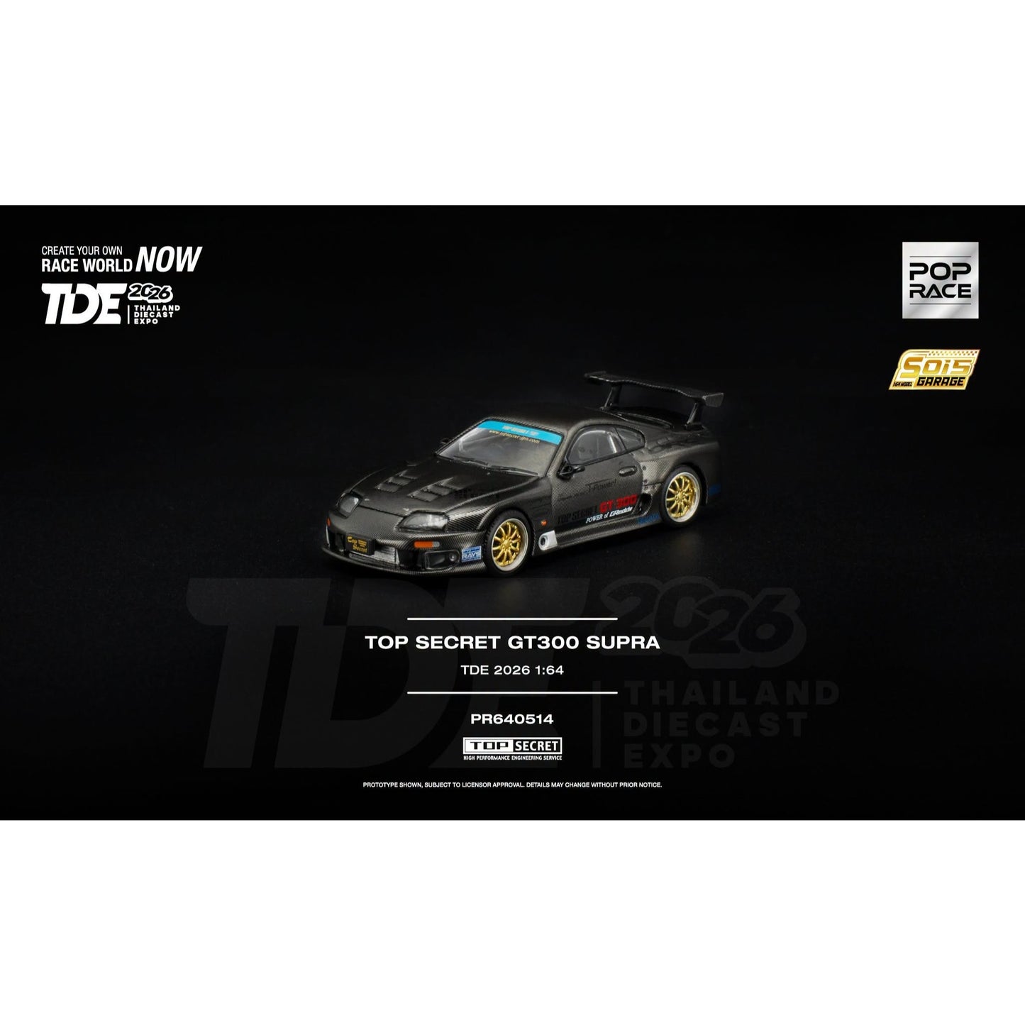 Pop Race - Pre-Order - TOP SECRET GT300 SUPRA - THAILAND DIECAST EXPO 2026 - PR640514