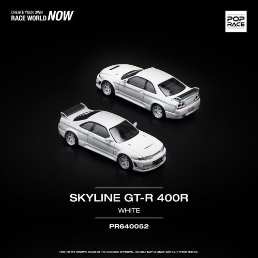 Pop Race - Pre-Order - Nissan Skyline GT-R 400R white - PR640052