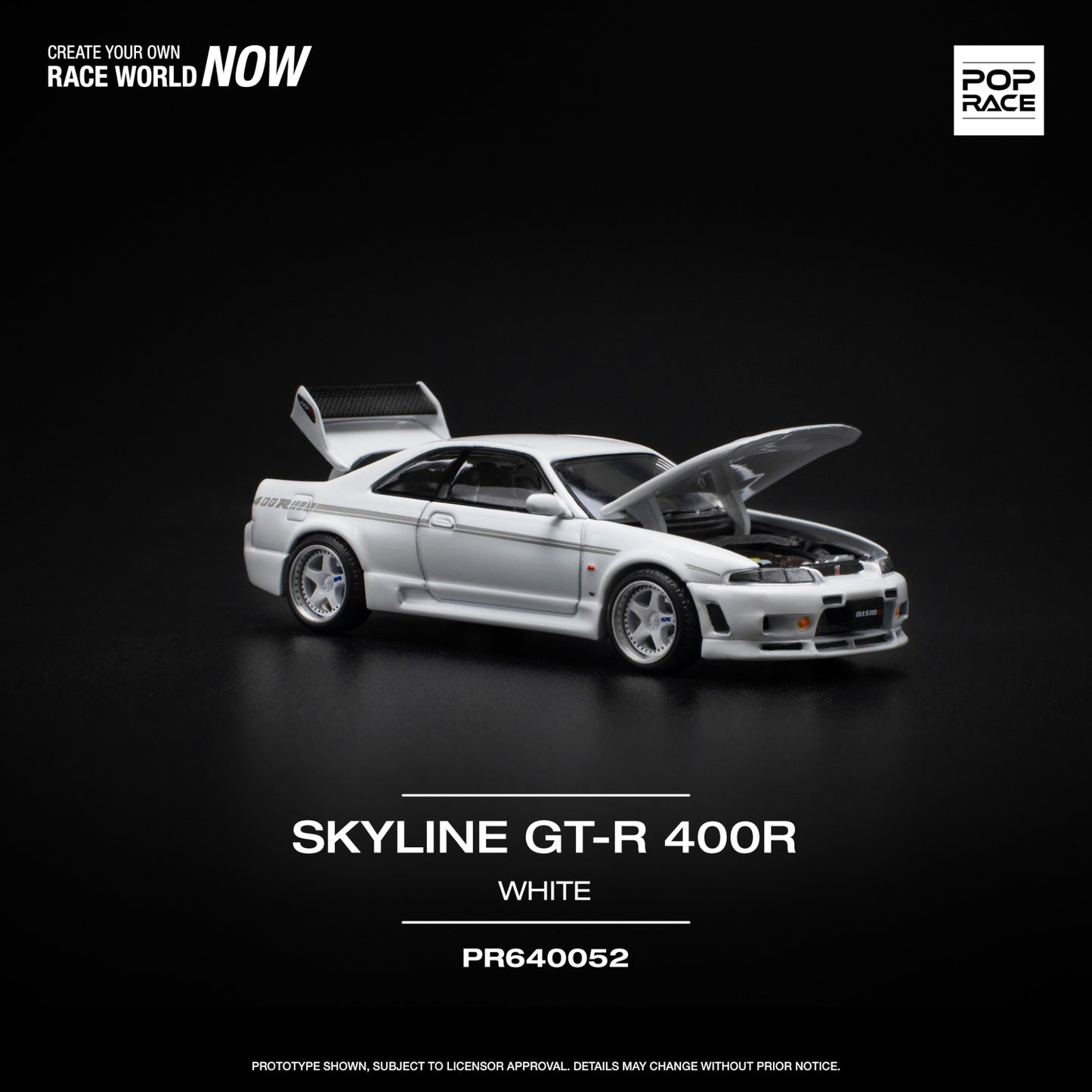 Pop Race - Pre-Order - Nissan Skyline GT-R 400R white - PR640052