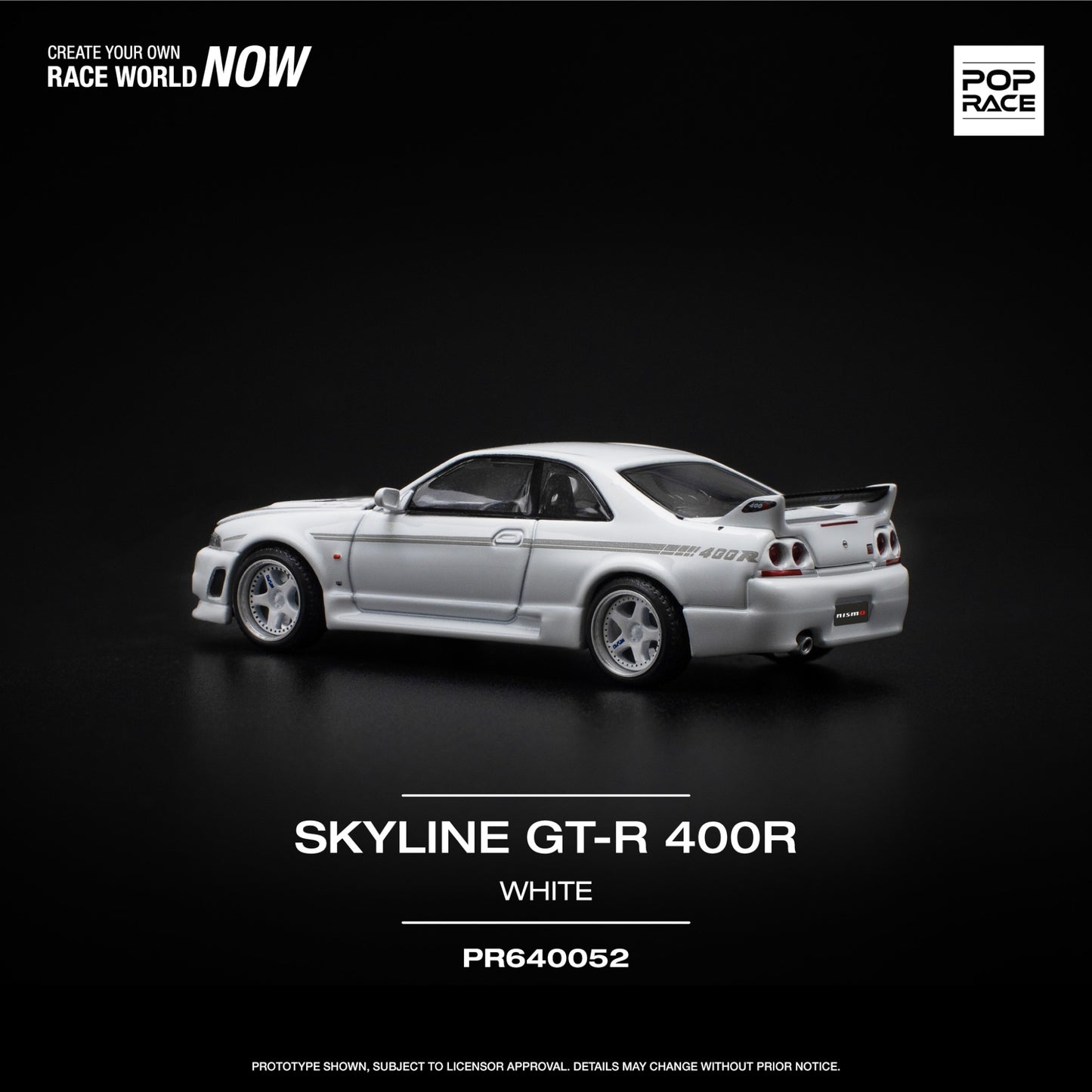 Pop Race - Pre-Order - Nissan Skyline GT-R 400R white - PR640052