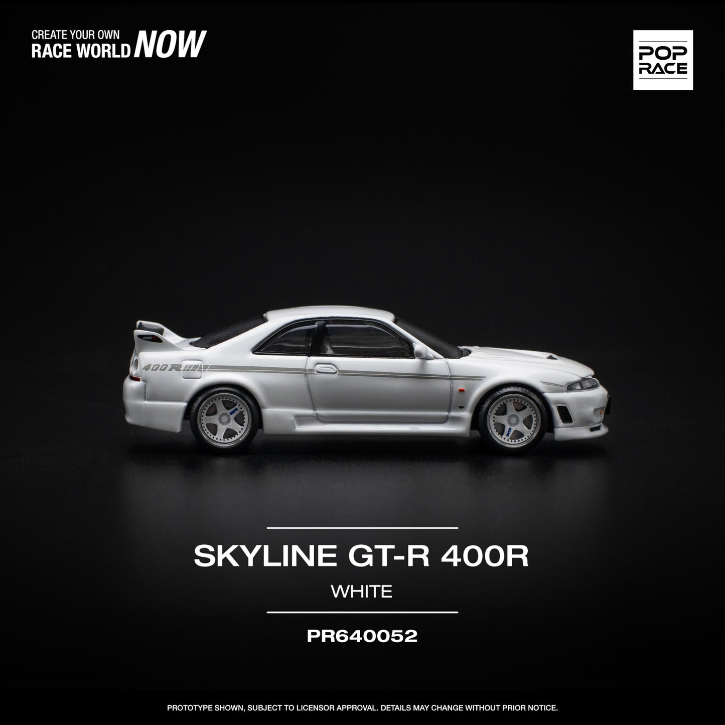 Pop Race - Pre-Order - Nissan Skyline GT-R 400R white - PR640052