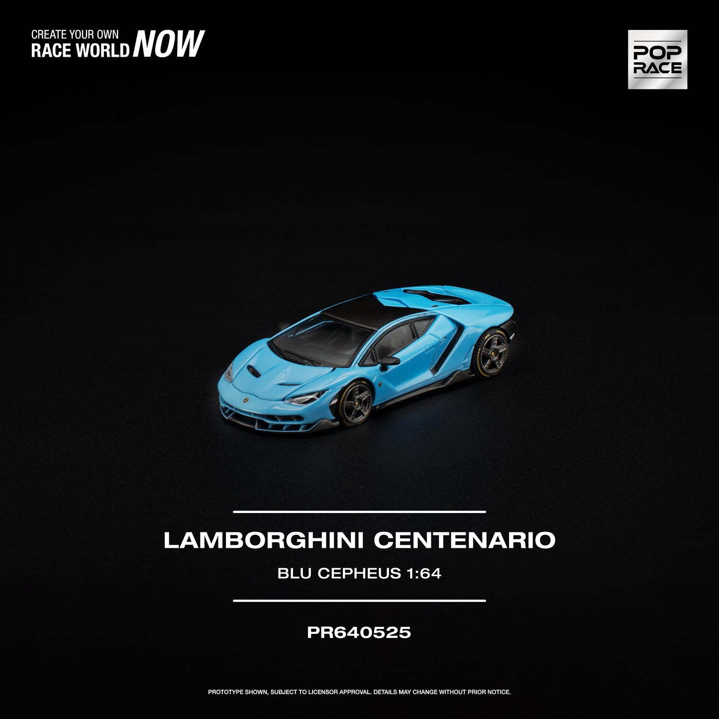 Pop Race - Pre-Order - Lamborghini Centenario, Blu Cepheus - PR640525