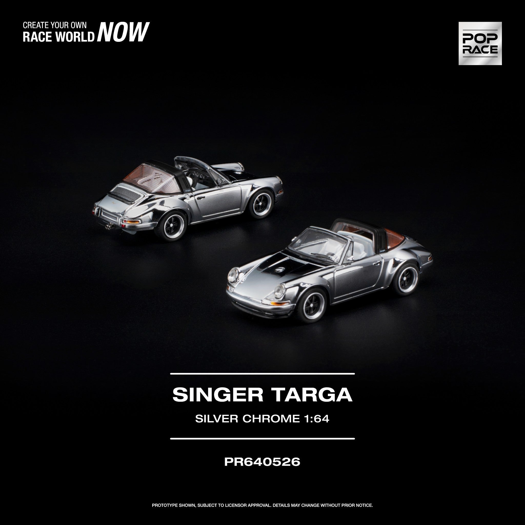 Pop Race - Pre-Order - Singer Targa, silver-chrome - PR640526