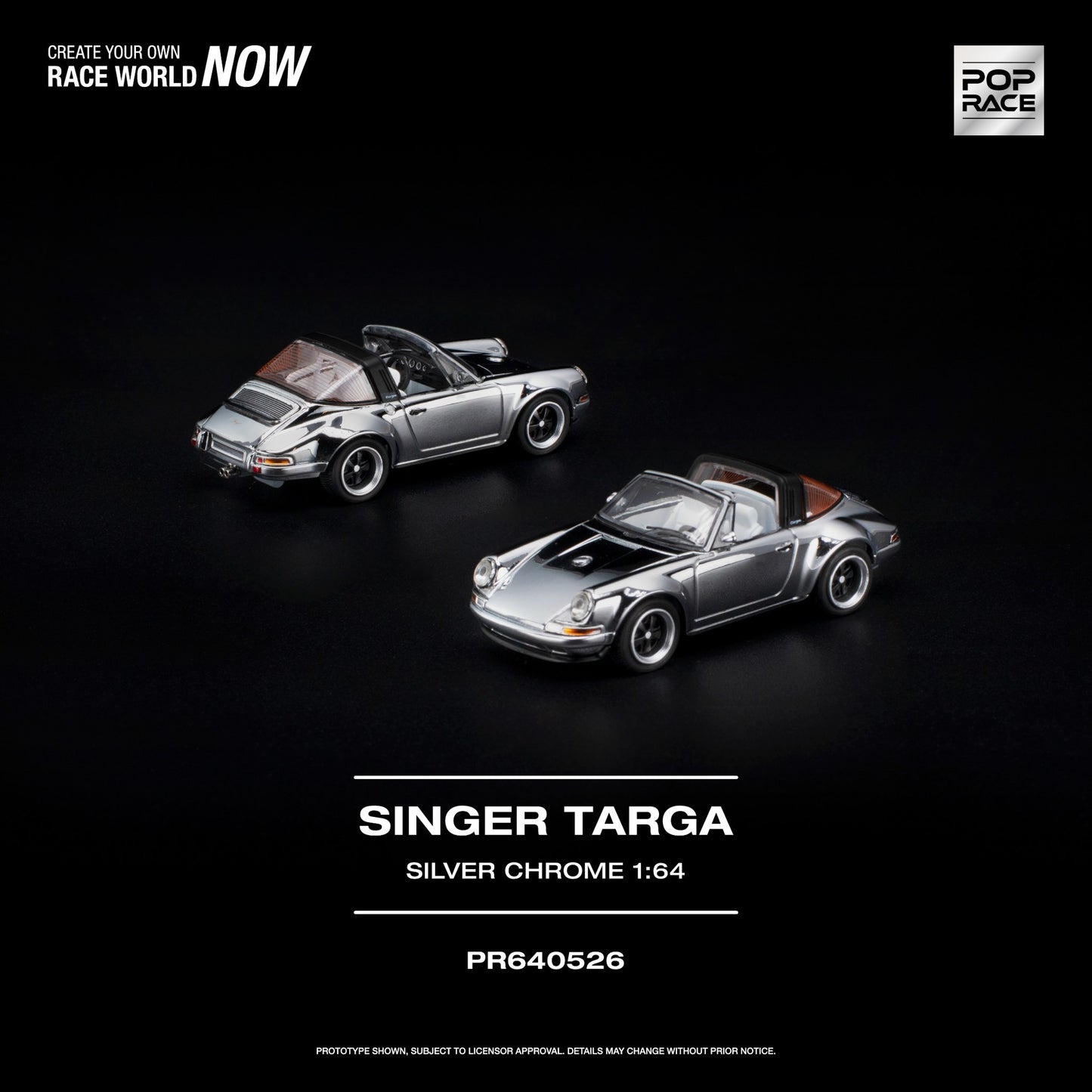 Pop Race - Pre-Order - Singer Targa, silver-chrome - PR640526