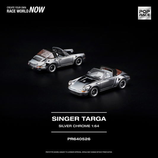 Pop Race - Pre-Order - Singer Targa, silver-chrome - PR640526