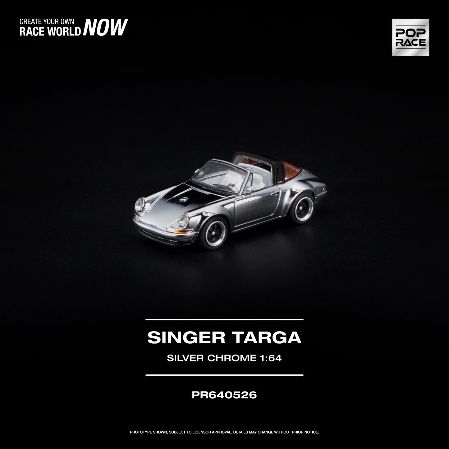 Pop Race - Pre-Order - Singer Targa, silver-chrome - PR640526