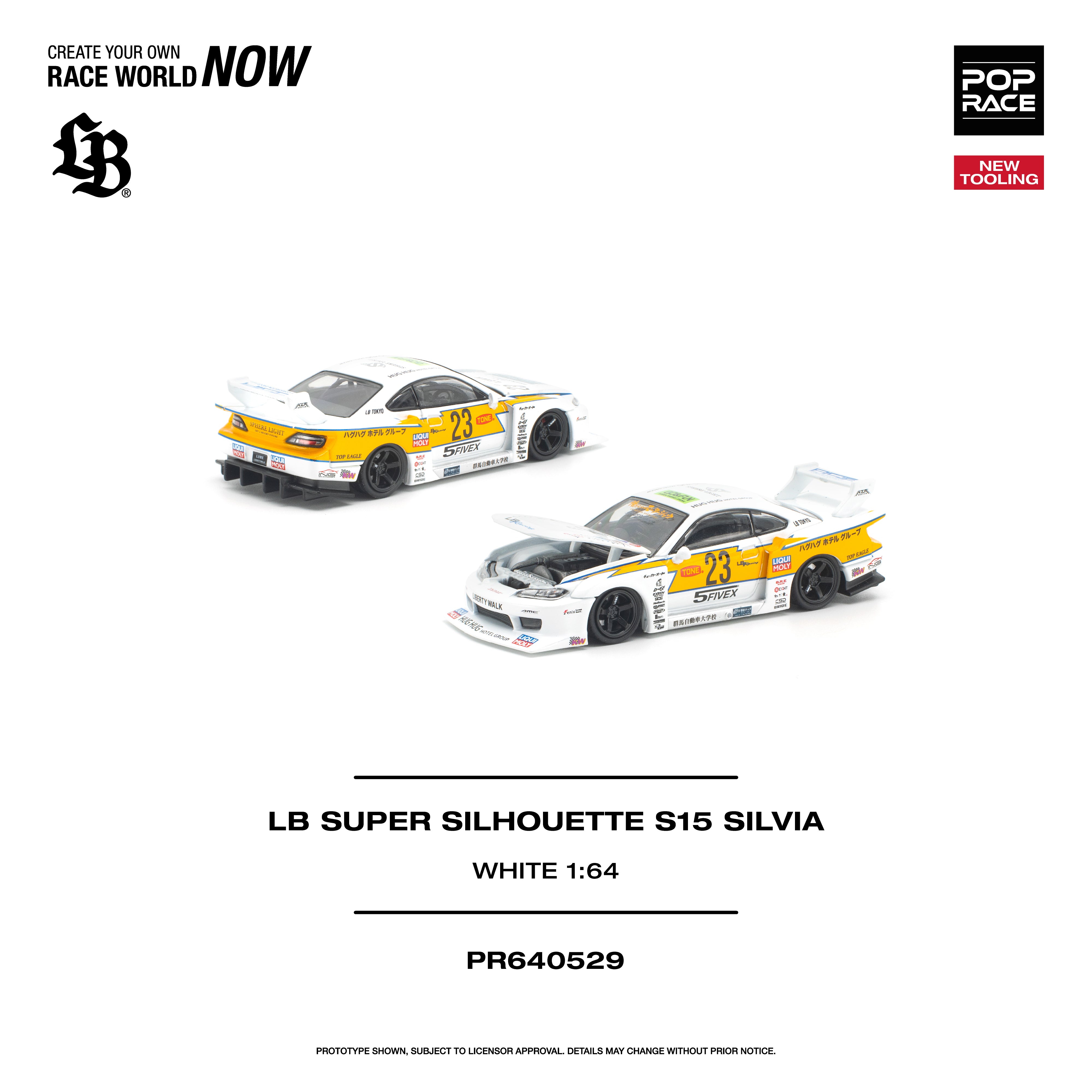 Pop Race - Pre-Order - LB Super Silhouette S15 Silvia, white - PR640529