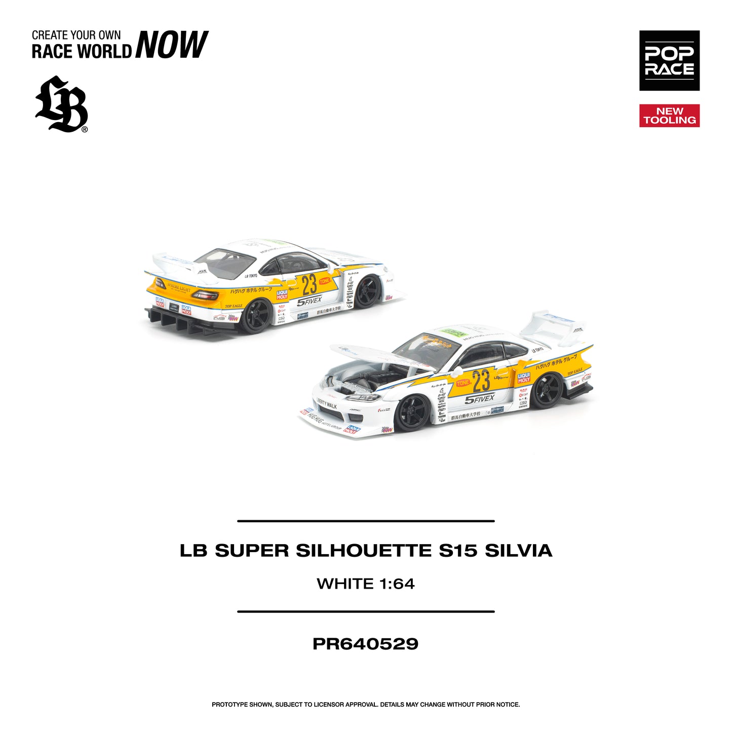 Pop Race - Pre-Order - LB Super Silhouette S15 Silvia, white - PR640529