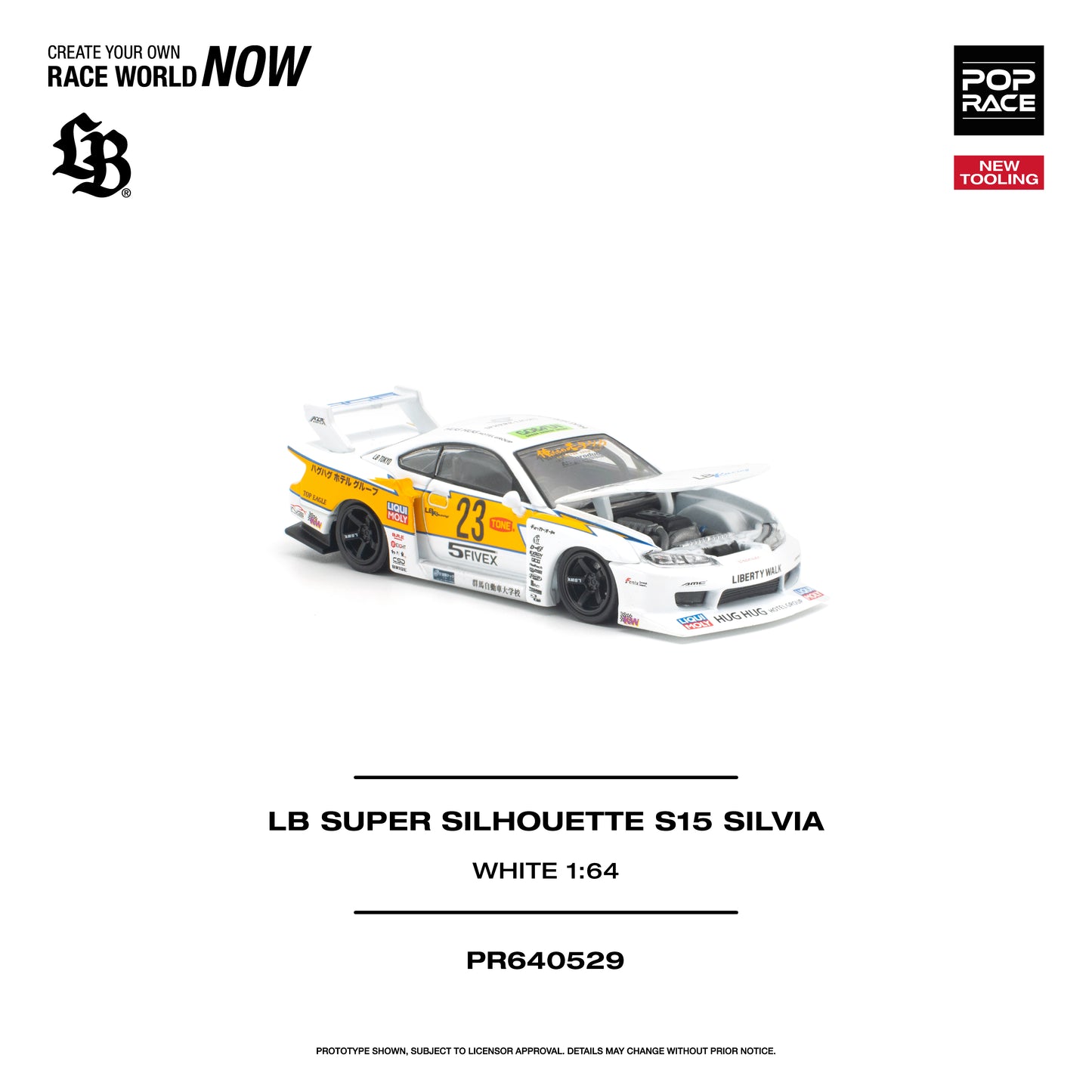 Pop Race - Pre-Order - LB Super Silhouette S15 Silvia, white - PR640529