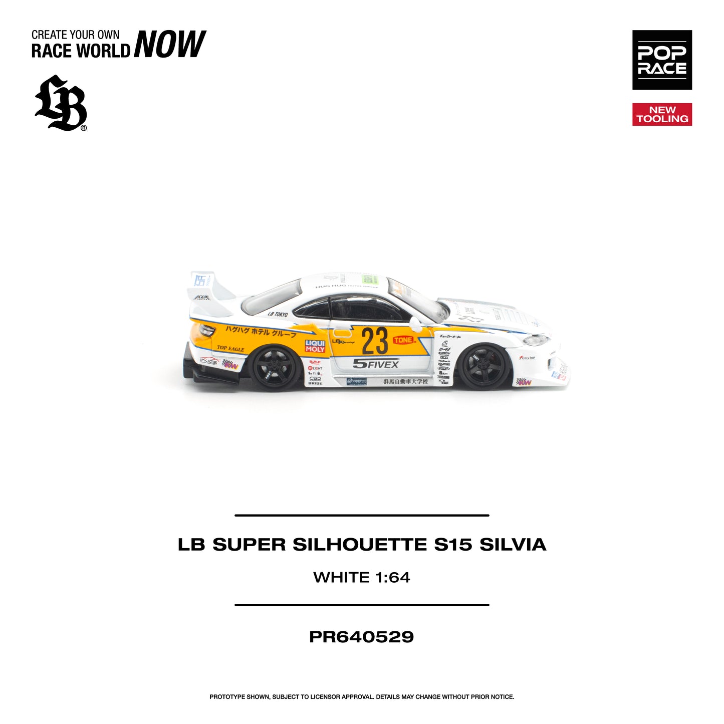 Pop Race - Pre-Order - LB Super Silhouette S15 Silvia, white - PR640529