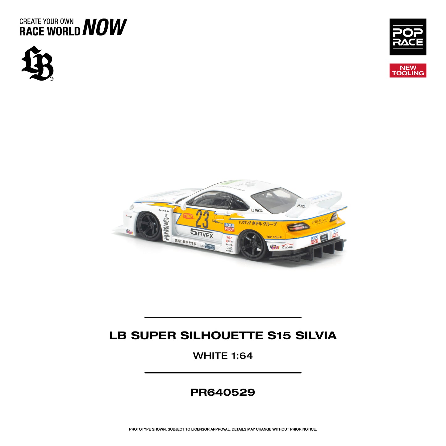 Pop Race - Pre-Order - LB Super Silhouette S15 Silvia, white - PR640529
