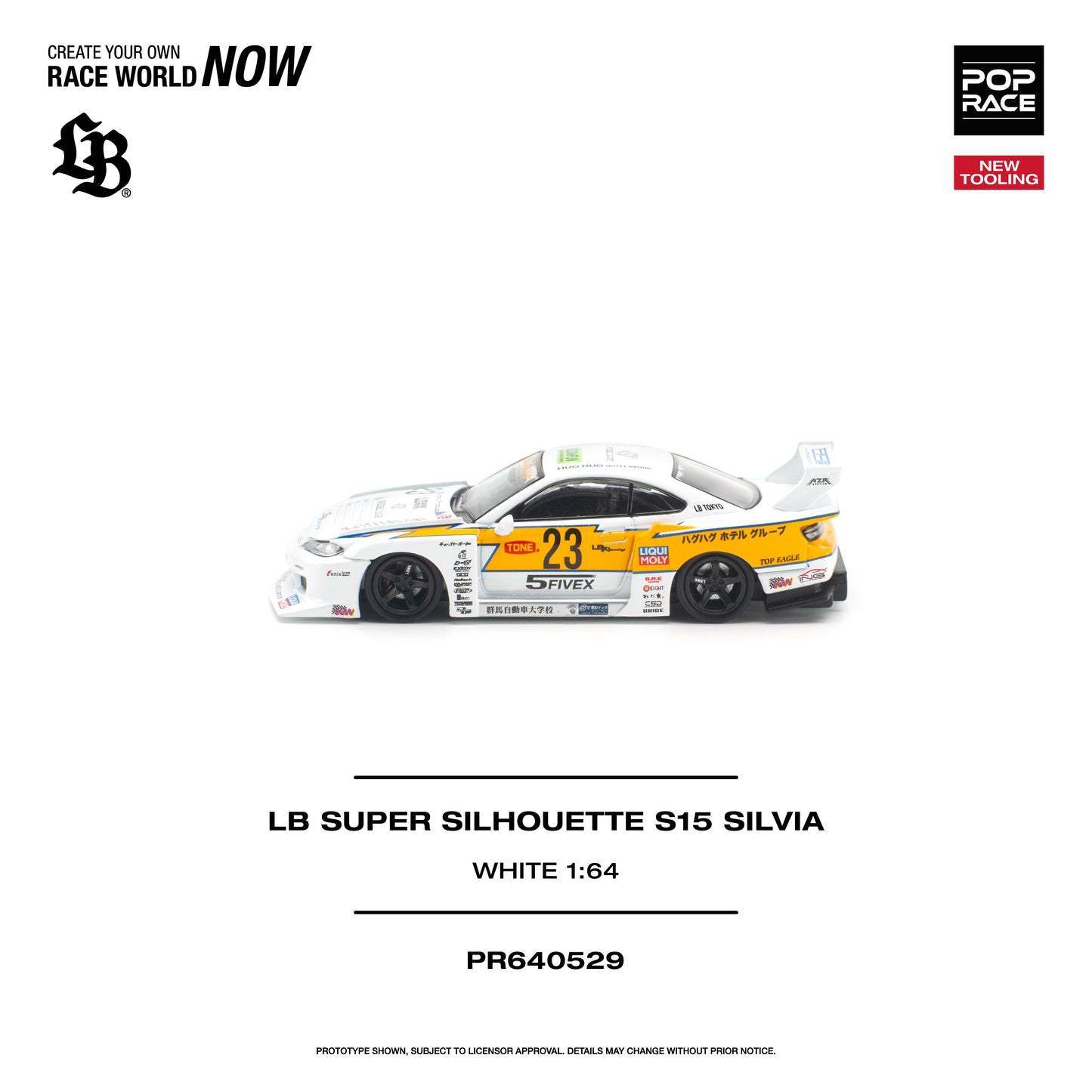 Pop Race - Pre-Order - LB Super Silhouette S15 Silvia, white - PR640529