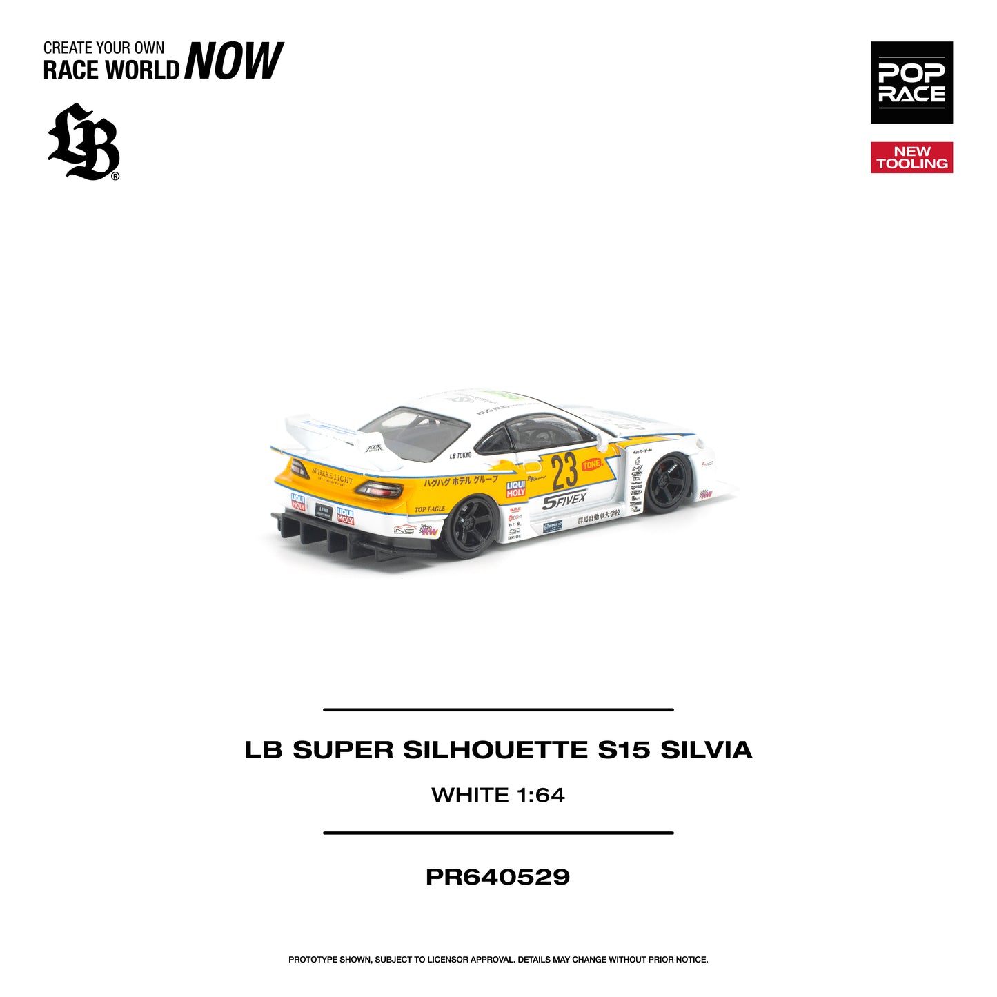 Pop Race - Pre-Order - LB Super Silhouette S15 Silvia, white - PR640529