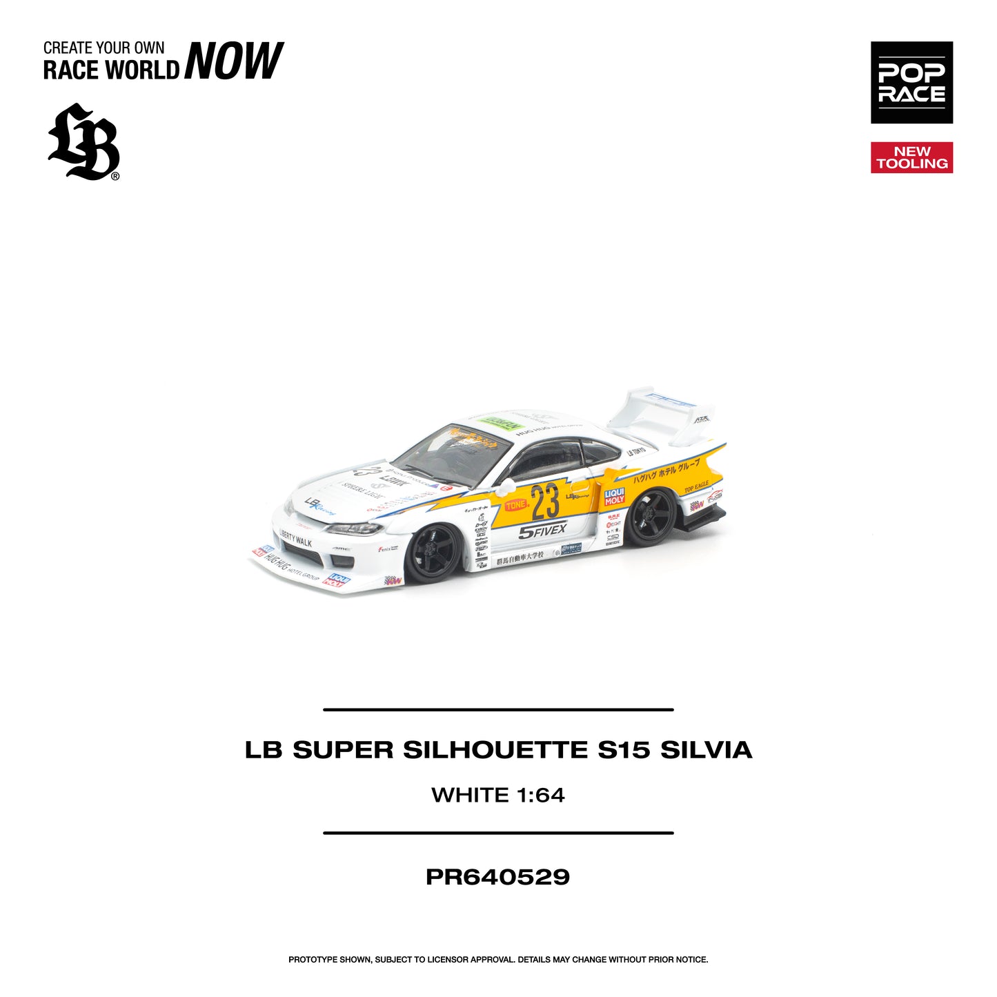 Pop Race - Pre-Order - LB Super Silhouette S15 Silvia, white - PR640529