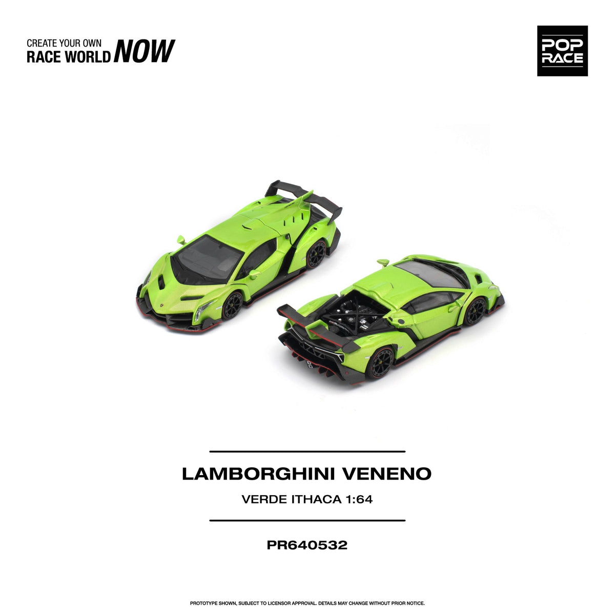 Pop Race - Pre-Order - Lamborghini Veneno, Verde Ithaca - PR640532