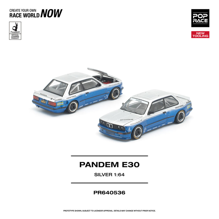 Pop Race - Pre-Order - Pandem E30, silver - PR640536
