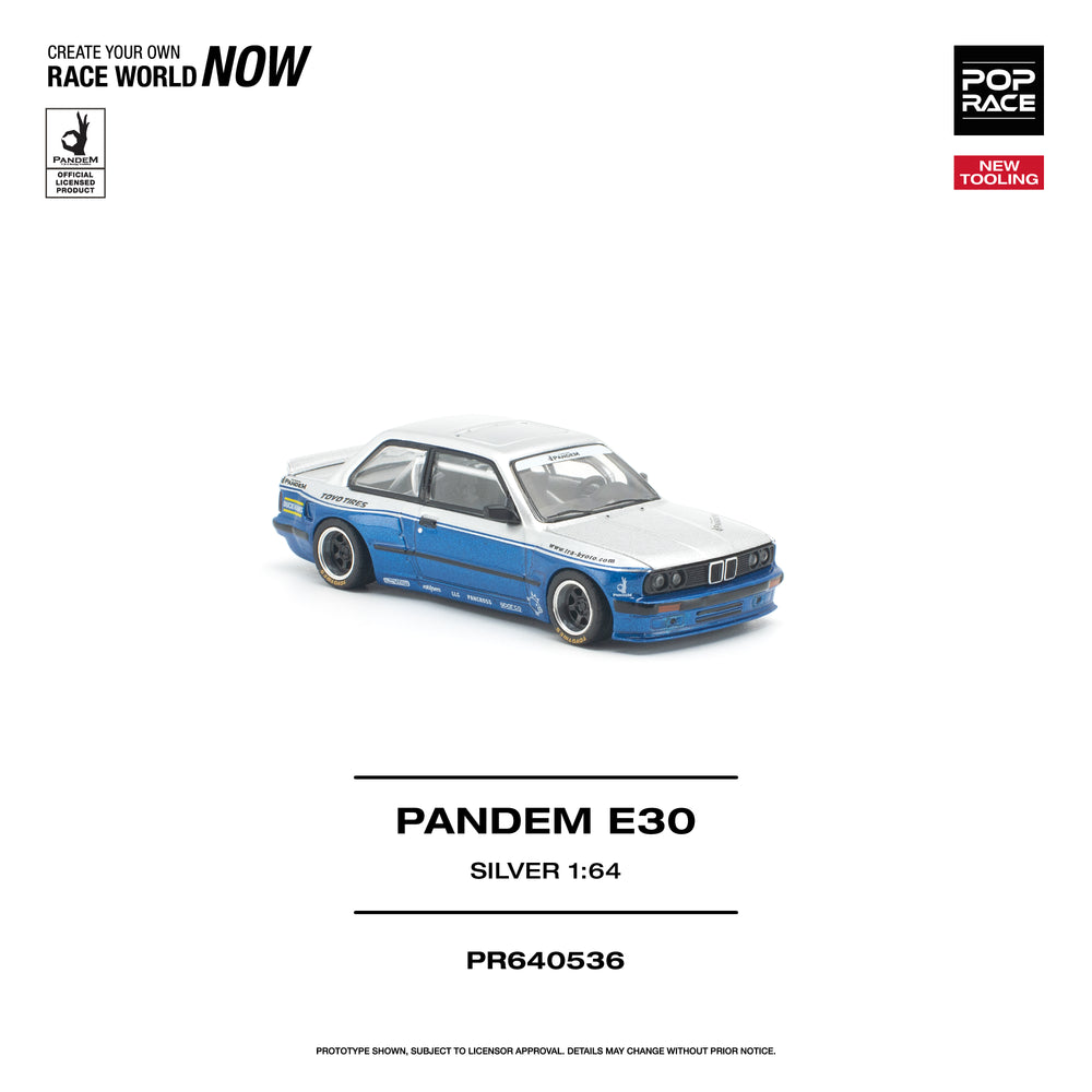 Pop Race - Pre-Order - Pandem E30, silver - PR640536