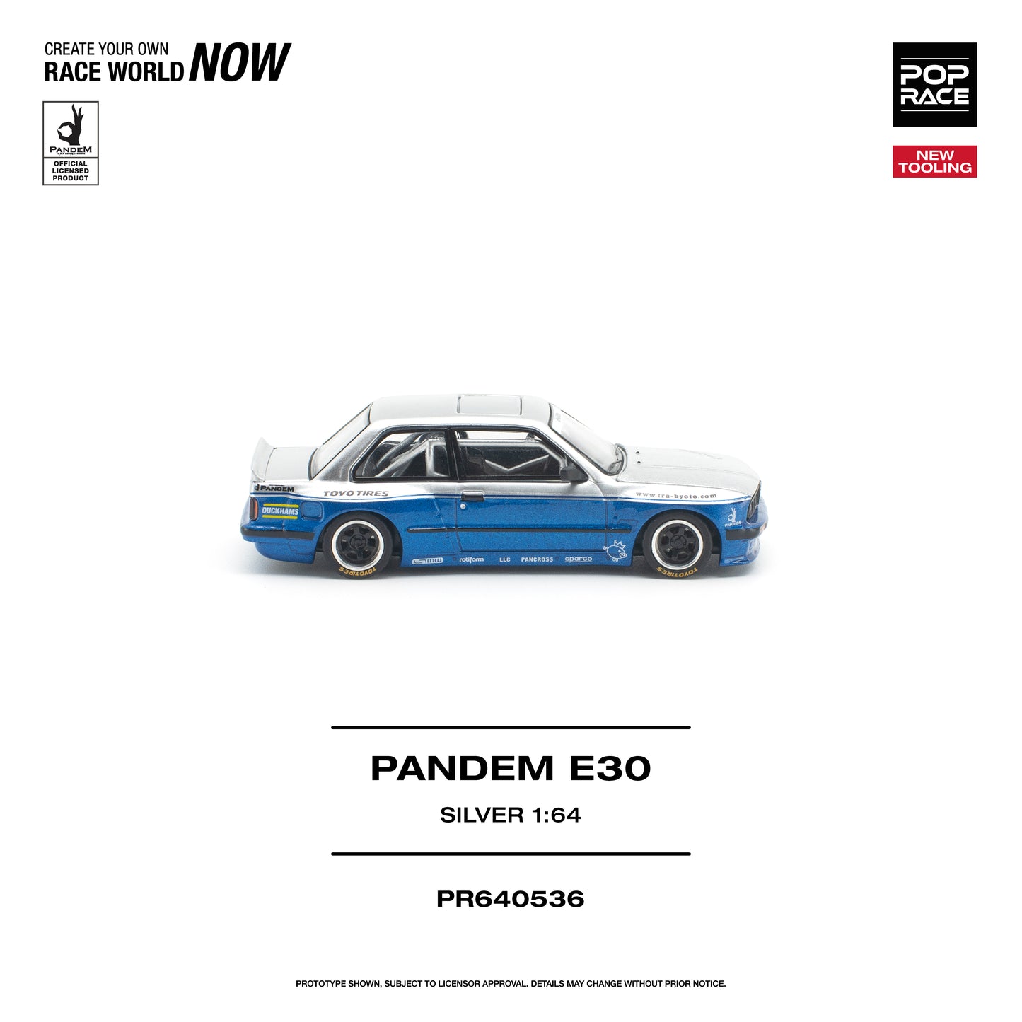 Pop Race - Pre-Order - Pandem E30, silver - PR640536