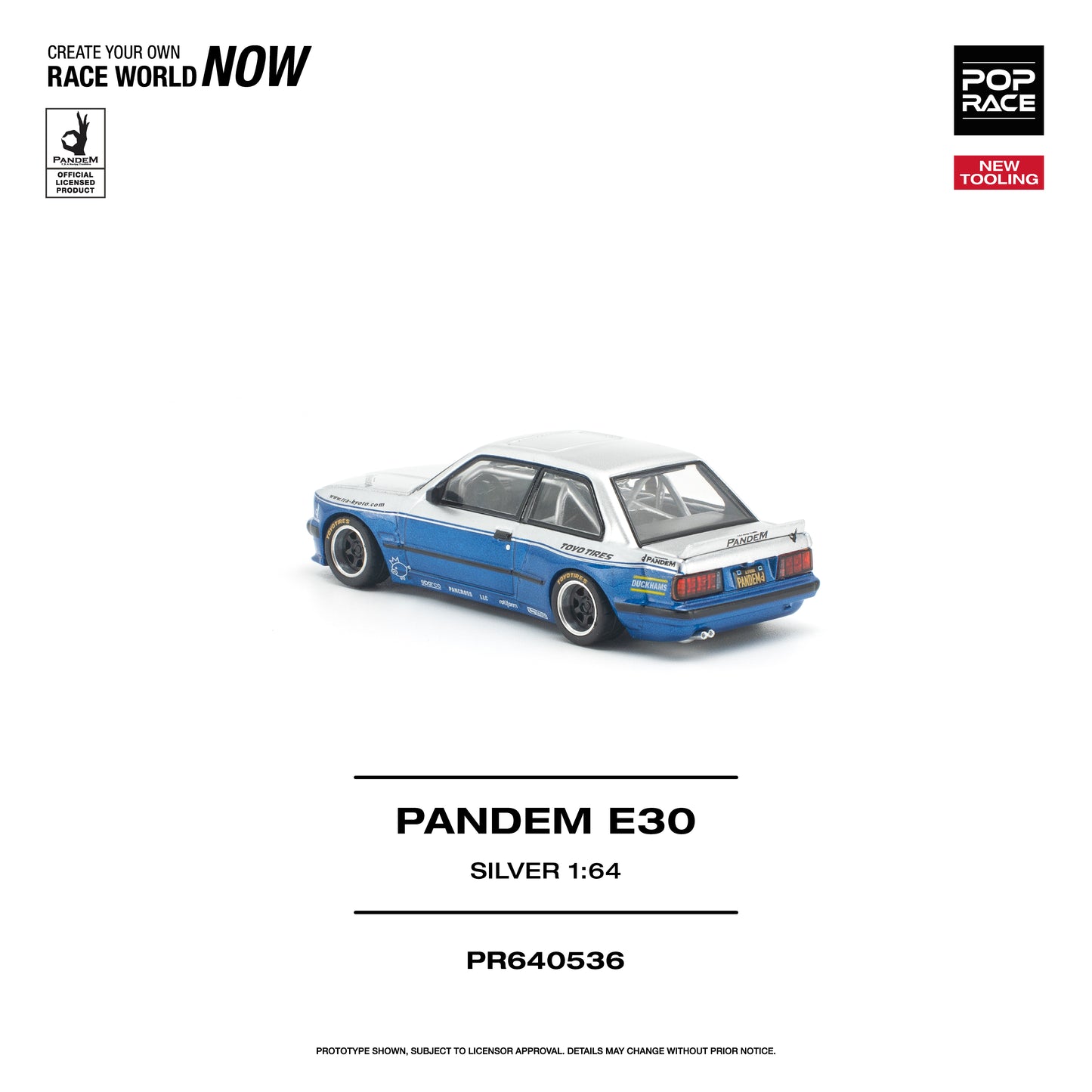 Pop Race - Pre-Order - Pandem E30, silver - PR640536