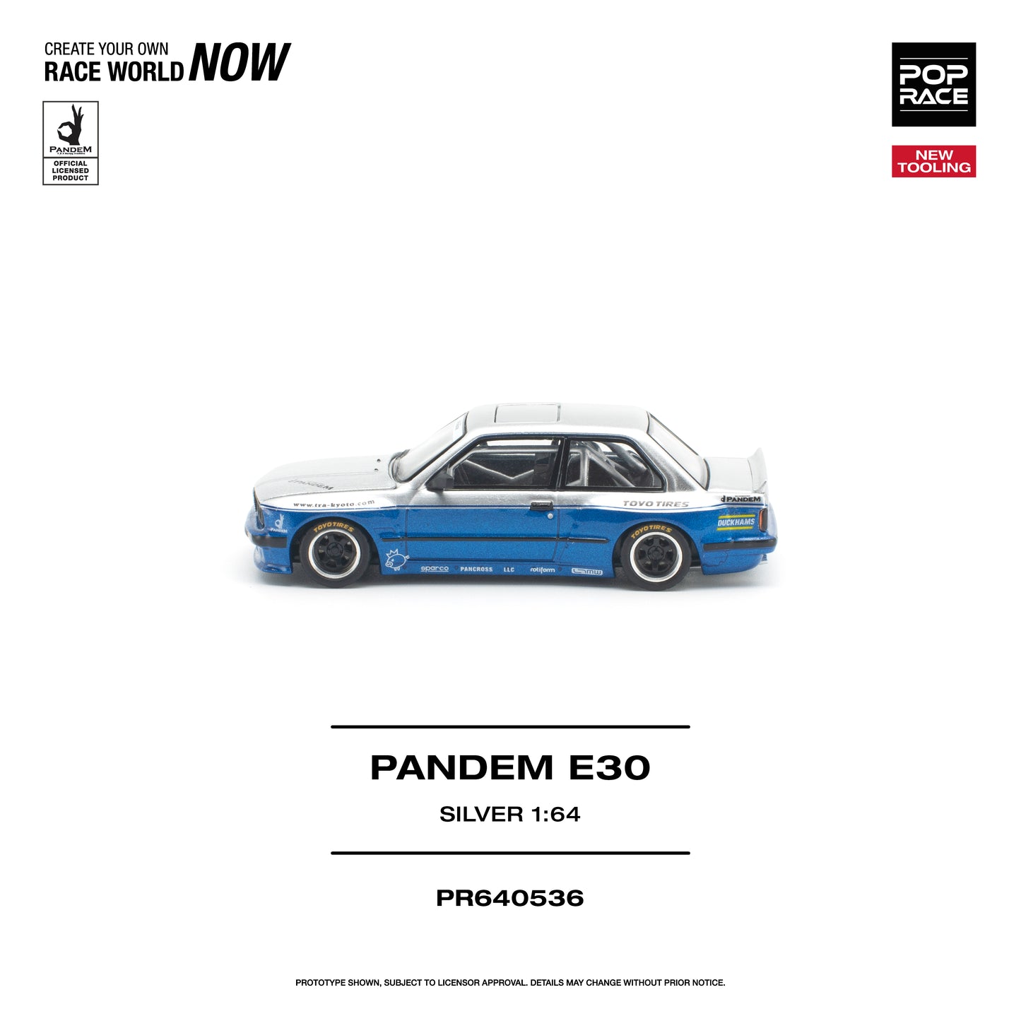 Pop Race - Pre-Order - Pandem E30, silver - PR640536