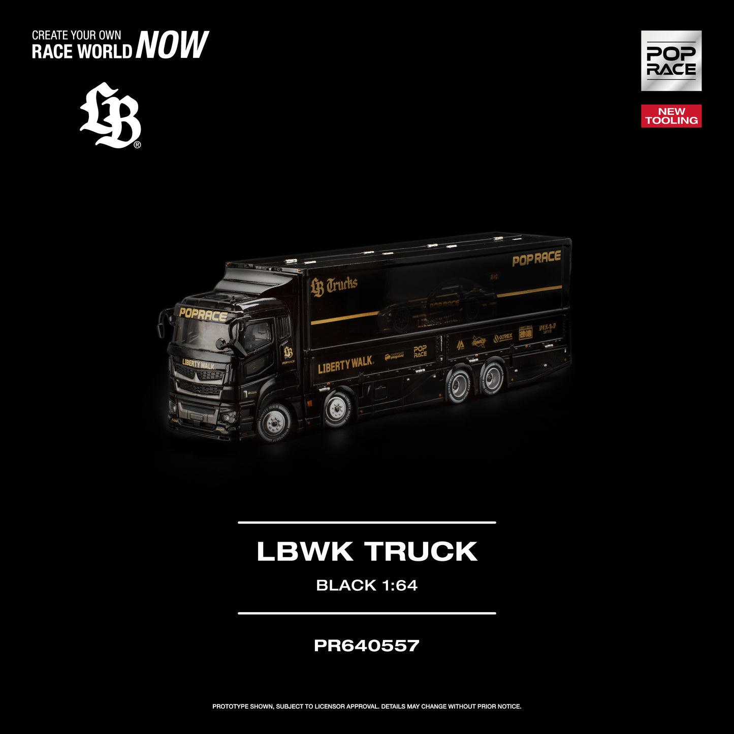 Pop Race - Pre-Order - LBWK Set - Truck, AMG GT3 EVO & Race Crew - PR640502 / PR64557 / PR64567