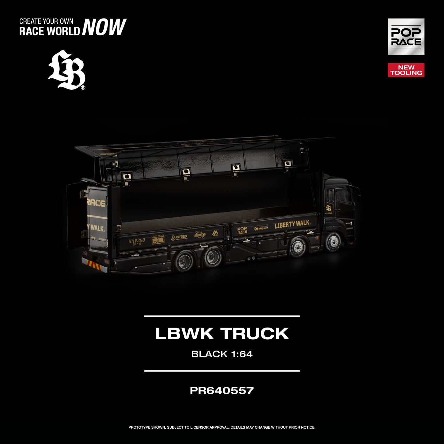Pop Race - Pre-Order - LBWK Set - Truck, AMG GT3 EVO & Race Crew - PR640502 / PR64557 / PR64567