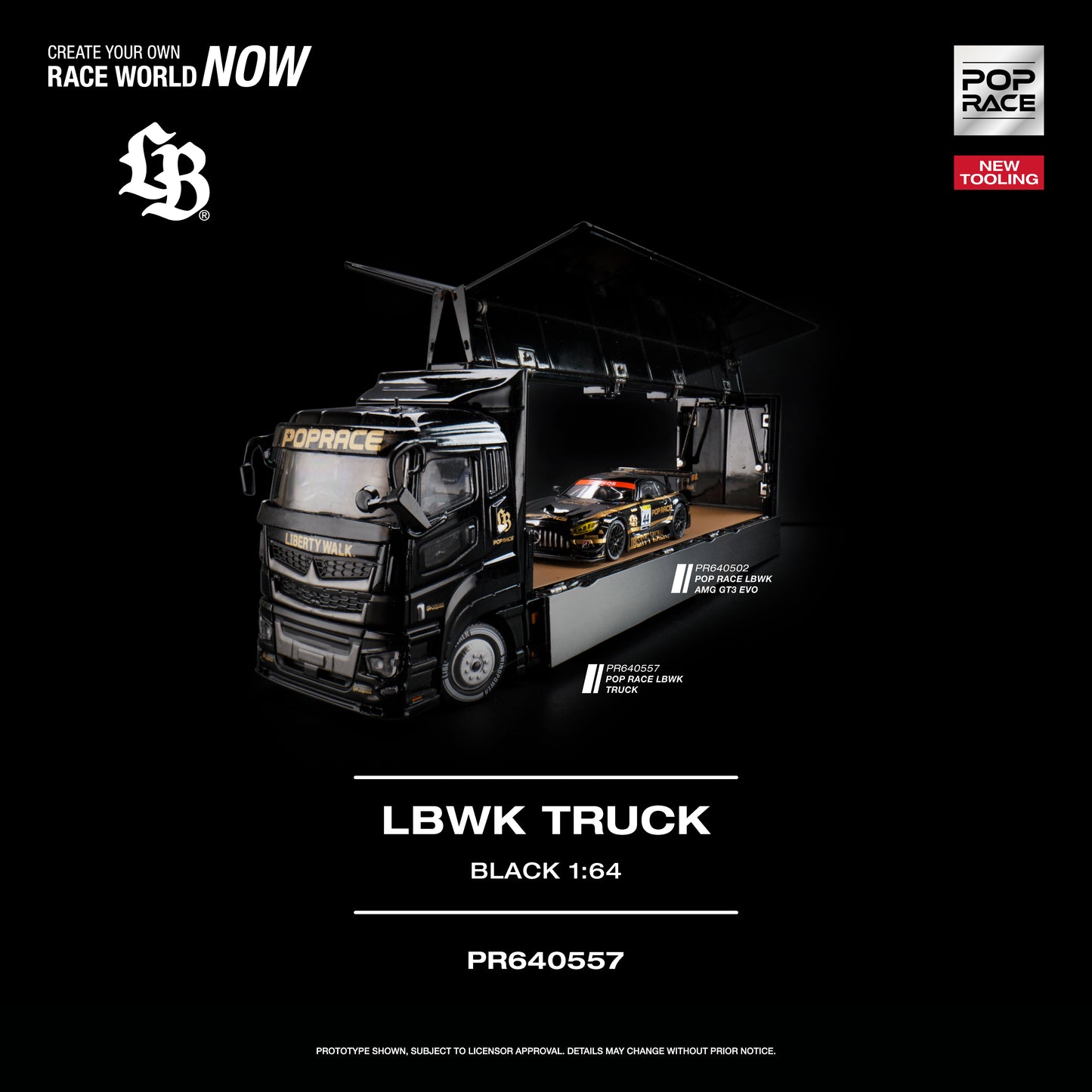 Pop Race - Pre-Order - LBWK Truck, black - PR640557