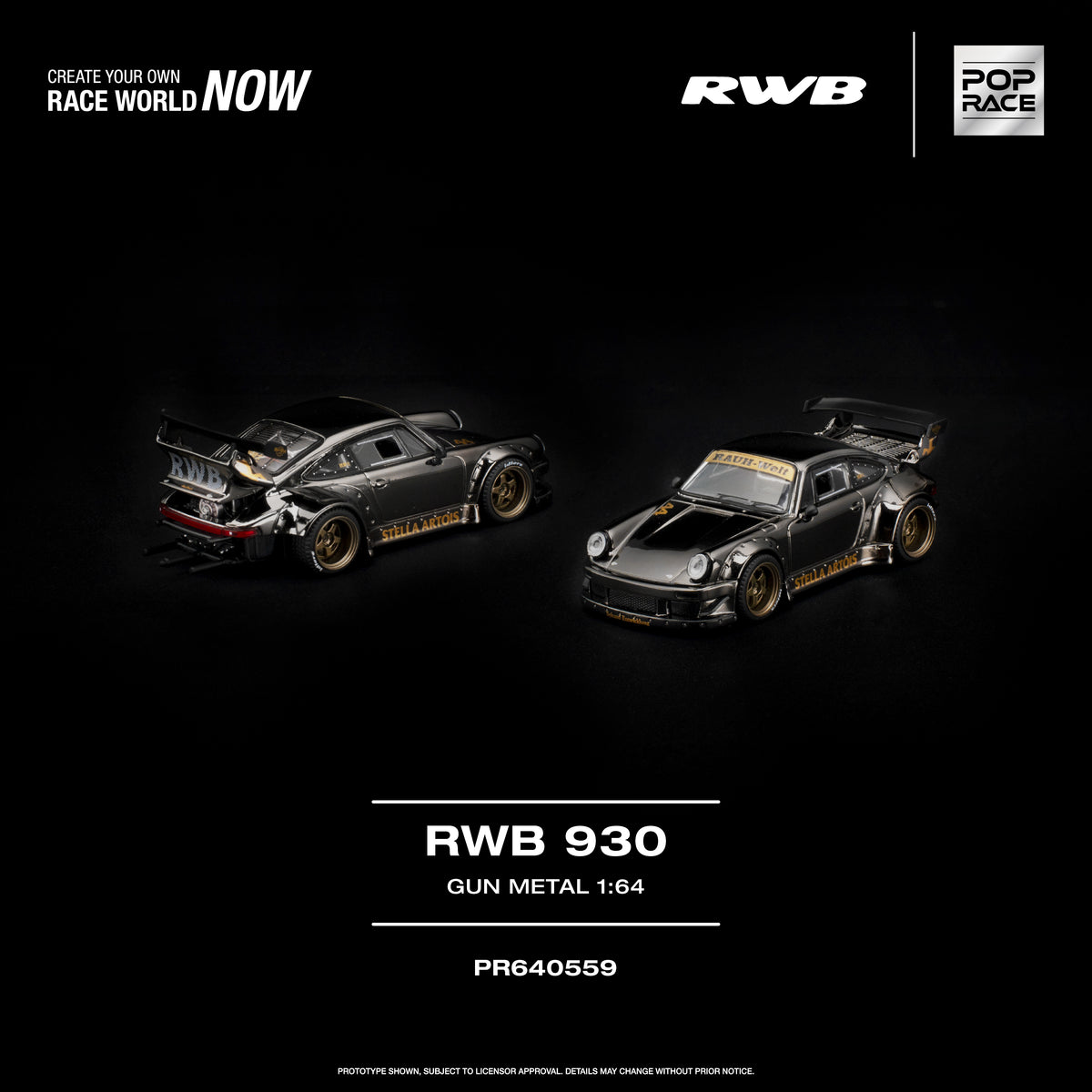 Pop Race - Pre-Order - RWB930, gun metal - PR640559