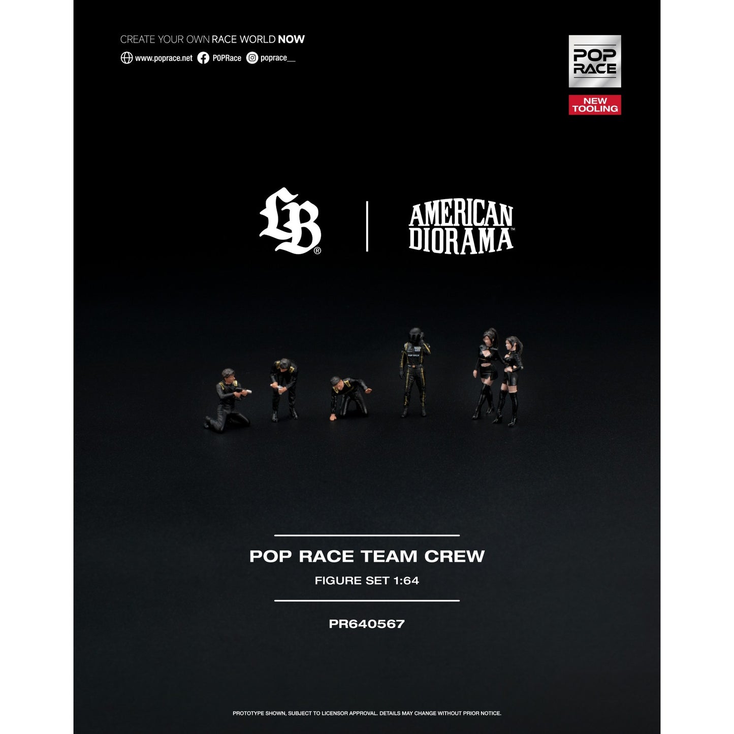 Pop Race - Pre-Order - LBWK Set - Truck, AMG GT3 EVO & Race Crew - PR640502 / PR64557 / PR64567