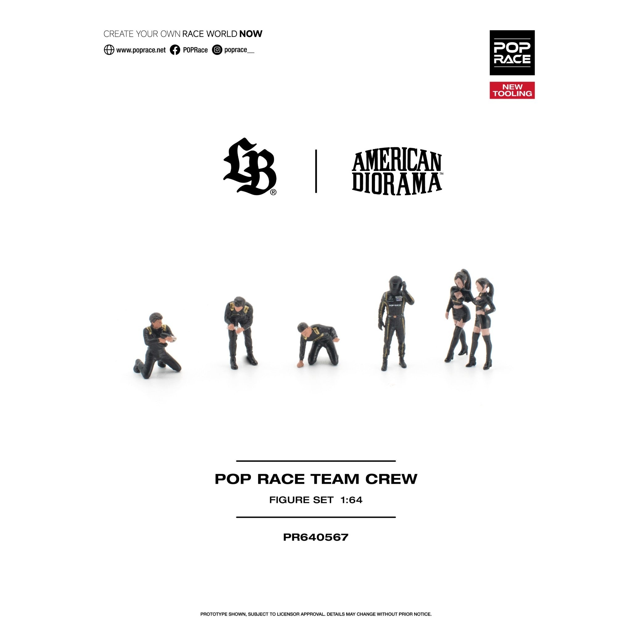 Pop Race x American Diorama - Pre-Order - Team Crew - Figure Set - PR640567