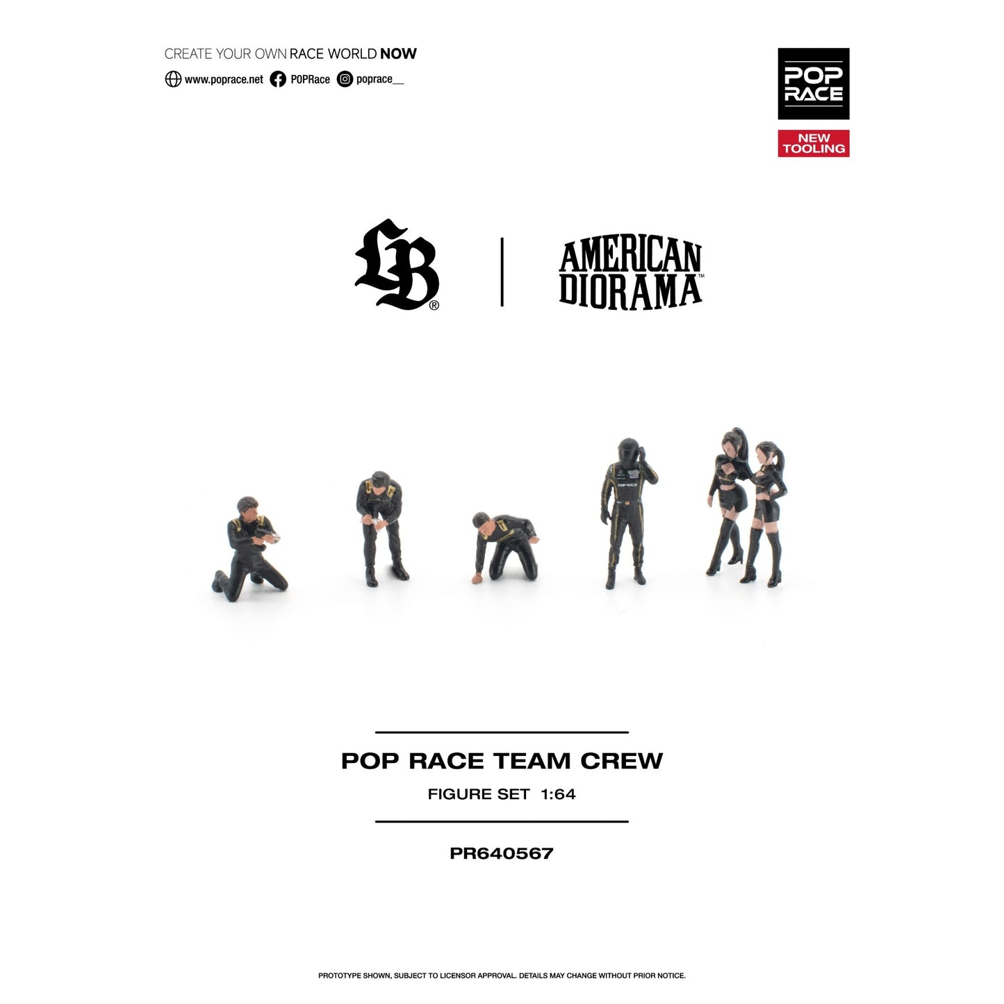 Pop Race x American Diorama - Pre-Order - Team Crew - Figure Set - PR640567