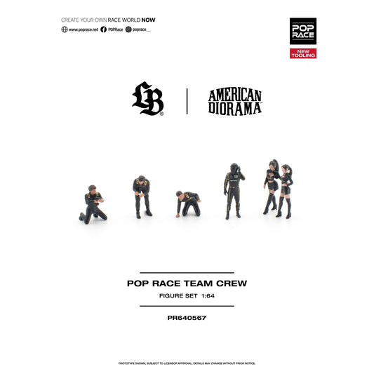 Pop Race x American Diorama - Pre-Order - Team Crew - Figure Set - PR640567