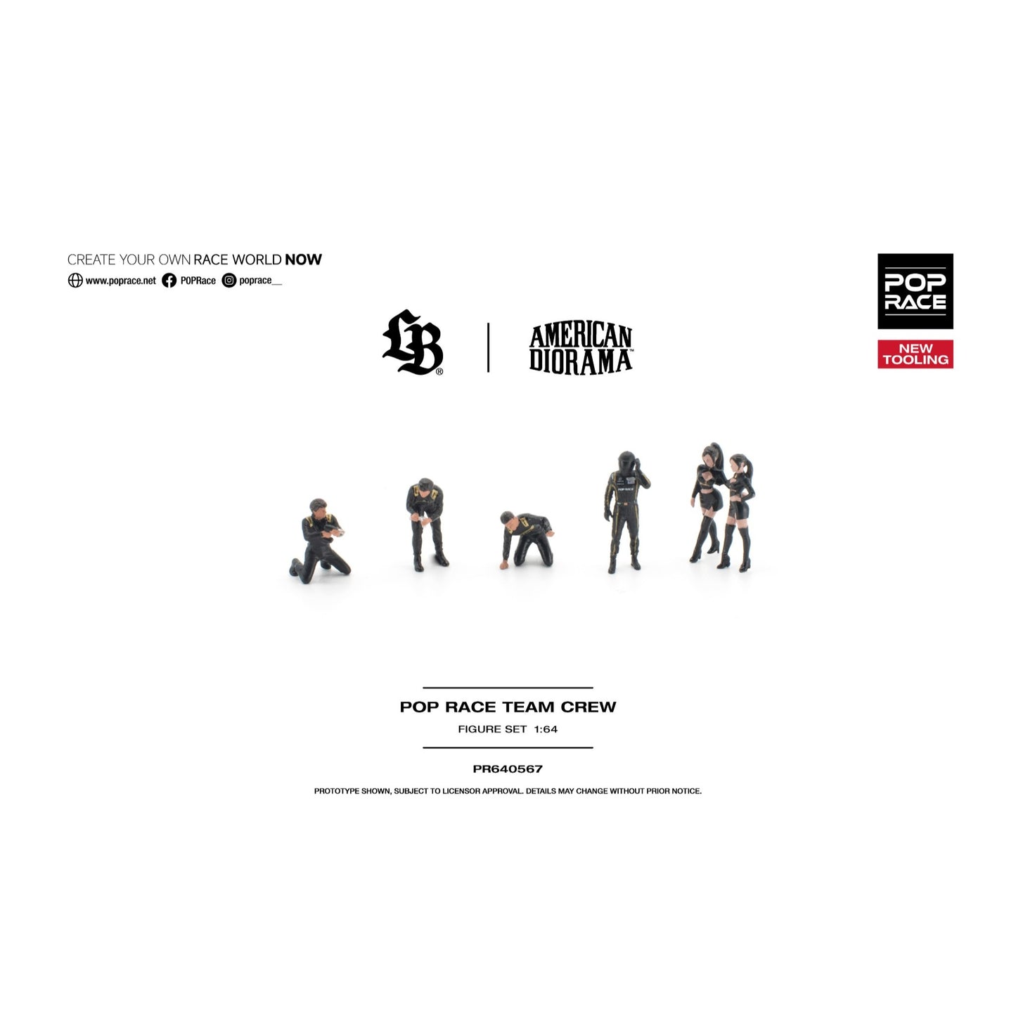 Pop Race x American Diorama - Pre-Order - Team Crew - Figure Set - PR640567