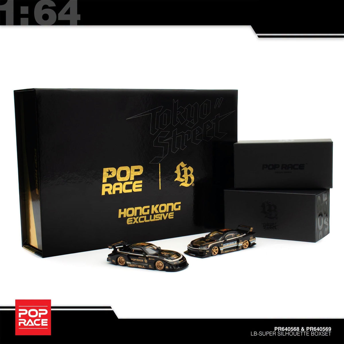 Pop Race x LIBERTY WALK - Hong Kong Toy Car Salon 2026 Exclusive Box Set - PR64-LBBOXSET