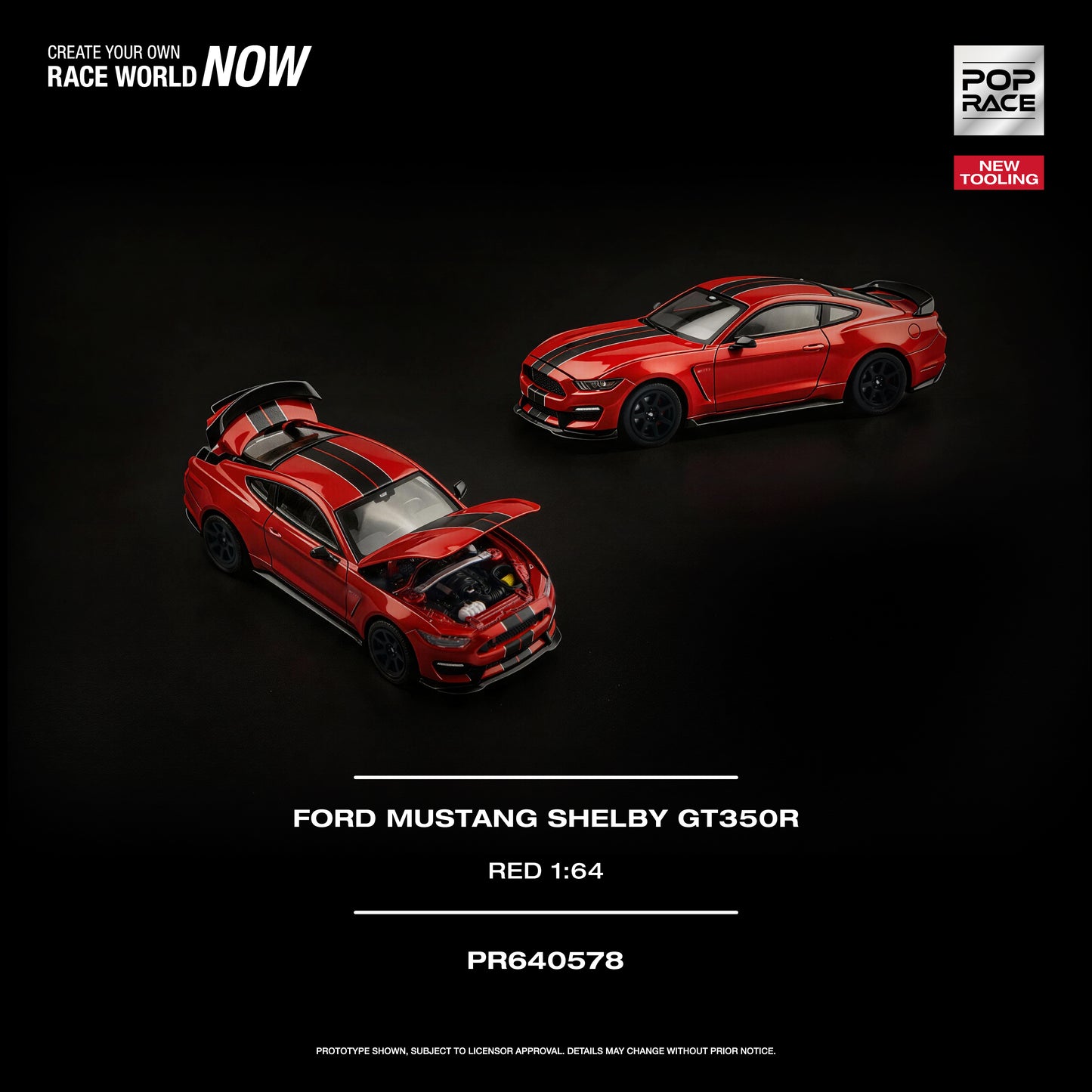 Pop Race - Pre-Order - Ford Mustang Shelby GT350R, red - PR640578