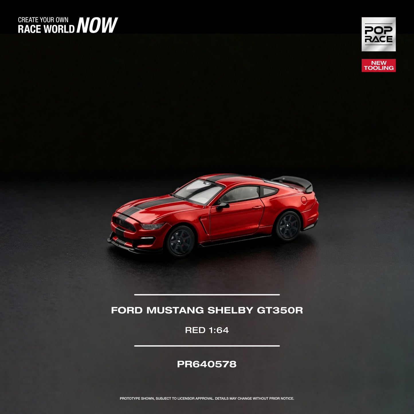 Pop Race - Pre-Order - Ford Mustang Shelby GT350R, red - PR640578