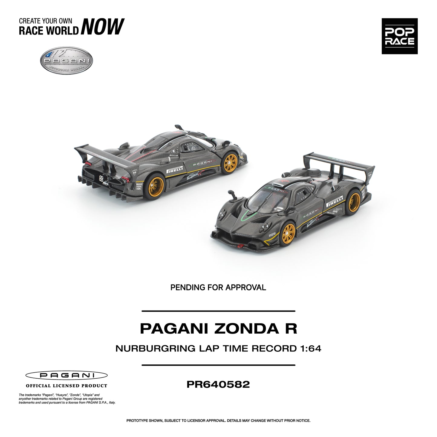 Pop Race - Pre-Order - Pagani Zonda R - Nurburgring Laptime Record - PR640582