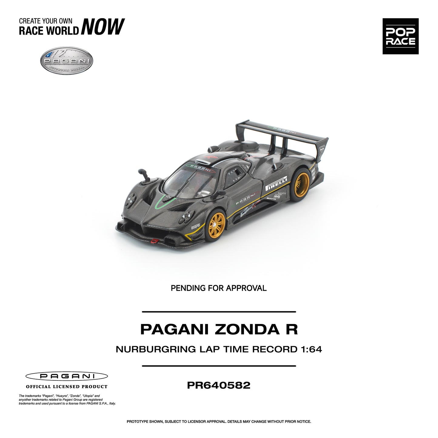 Pop Race - Pre-Order - Pagani Zonda R - Nurburgring Laptime Record - PR640582