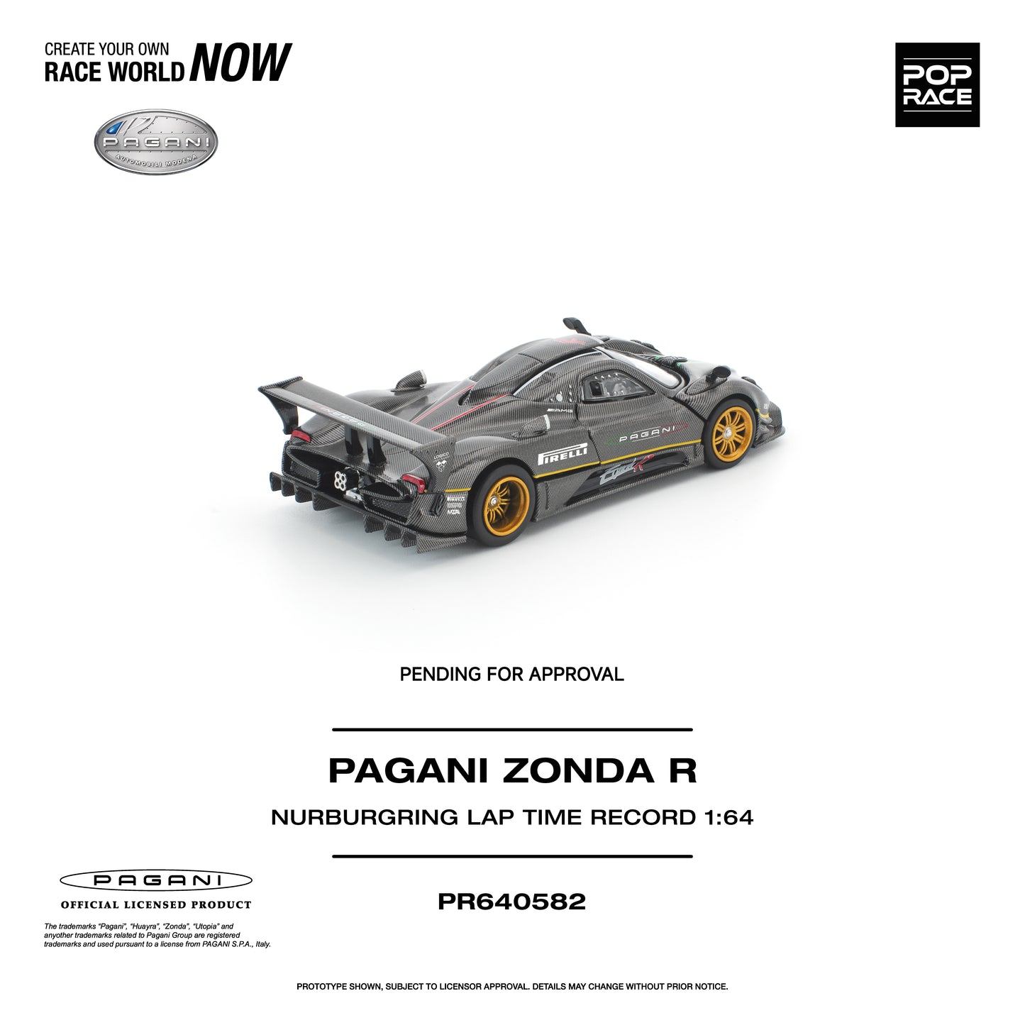 Pop Race - Pre-Order - Pagani Zonda R - Nurburgring Laptime Record - PR640582
