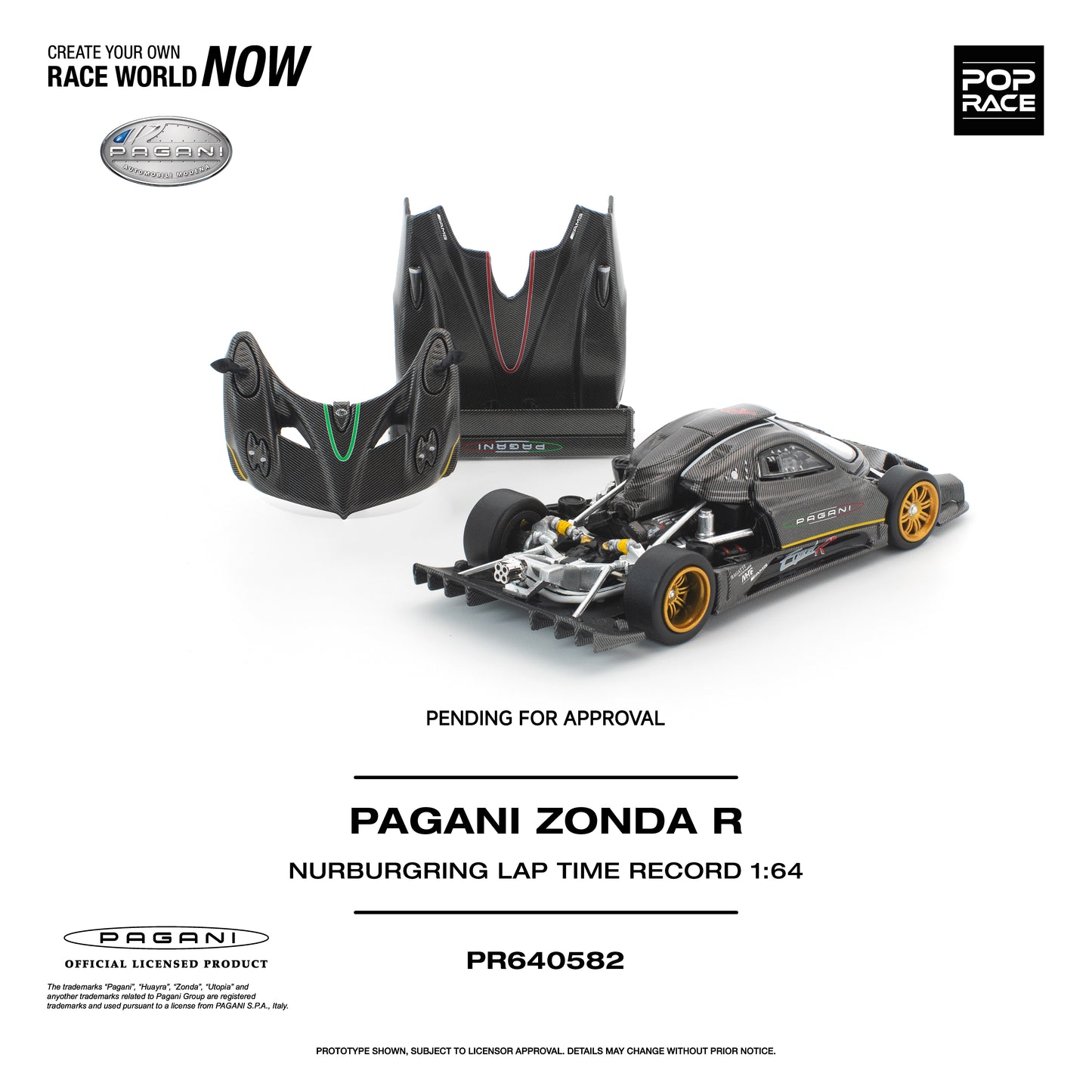 Pop Race - Pre-Order - Pagani Zonda R - Nurburgring Laptime Record - PR640582