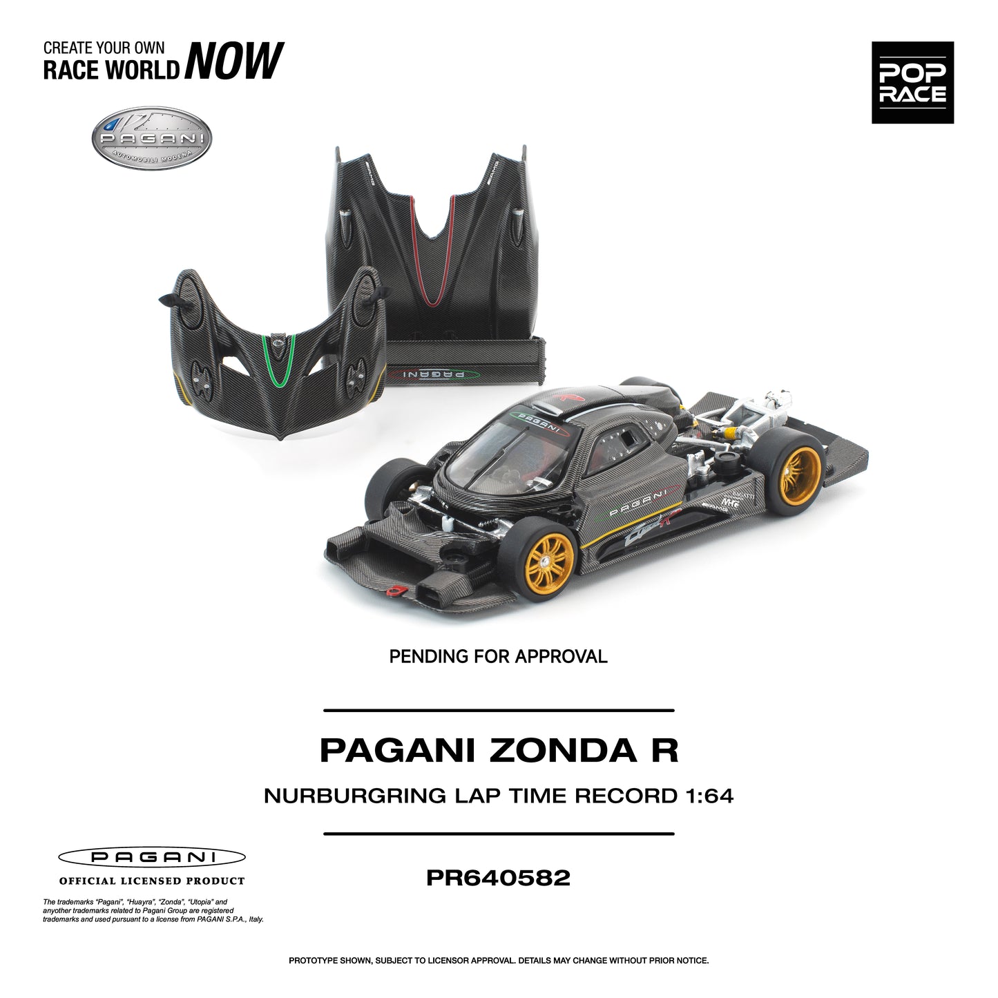 Pop Race - Pre-Order - Pagani Zonda R - Nurburgring Laptime Record - PR640582