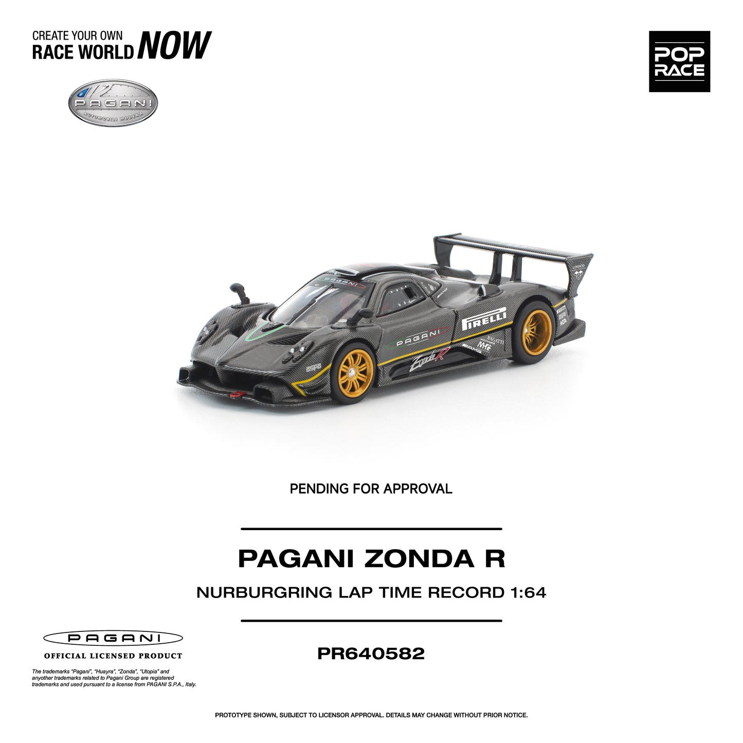 Pop Race - Pre-Order - Pagani Zonda R - Nurburgring Laptime Record - PR640582